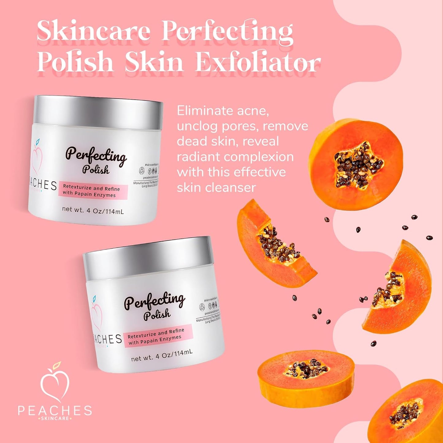 Vegan Exfoliating Scrub – Gentle Face Exfoliator for Delicate Skin with Sugar, Lavender, and Arnica Montana – Helps Improve Skin Texture and Clarity – Perfecting Polish (4 oz)