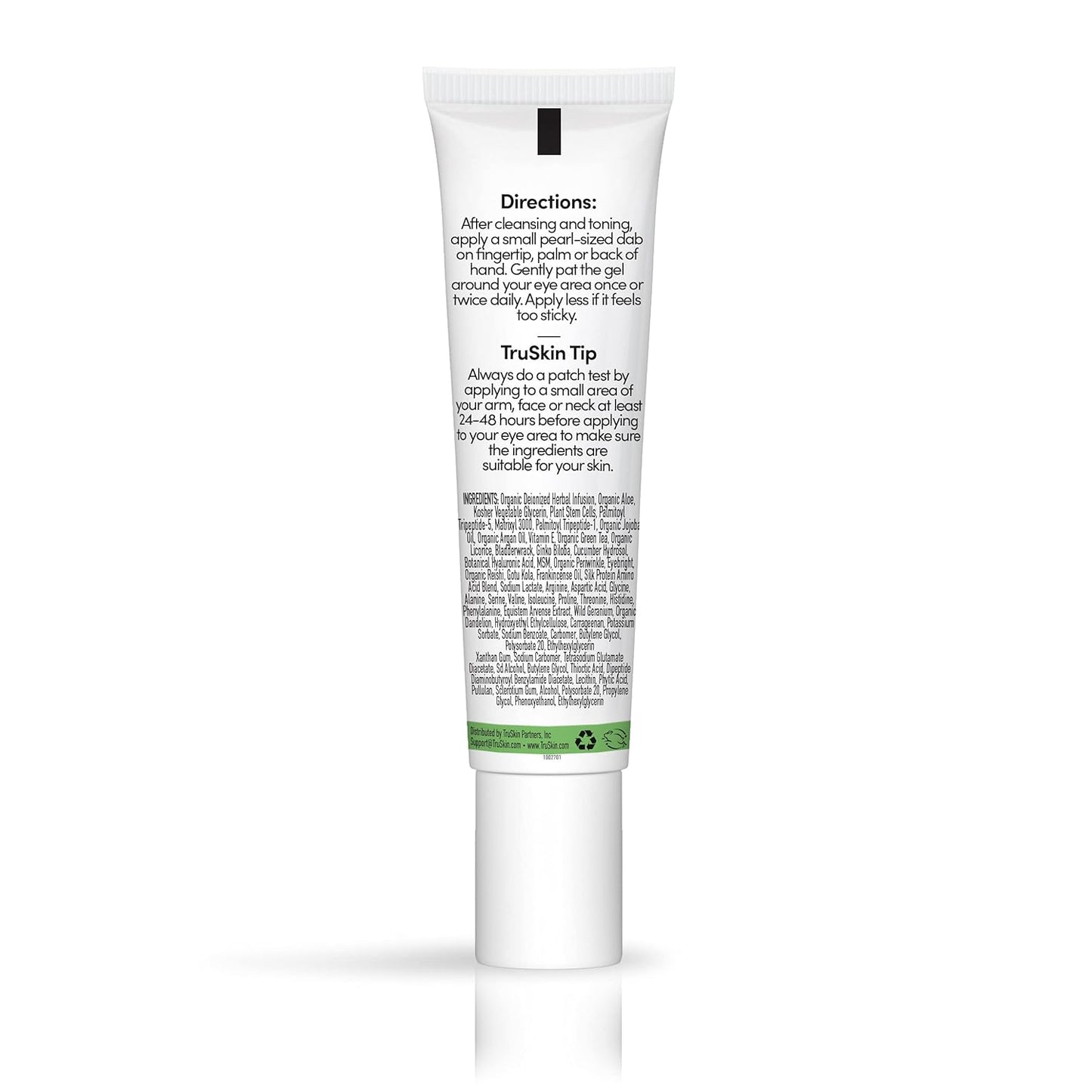 TruSkin Peptide Eye Gel – Minimize Lines & Brighten Eye Area – Dark Circles Under Eye Care with Peptides, Plant Stem Cells, Hyaluronic Acid, 0.5 fl oz