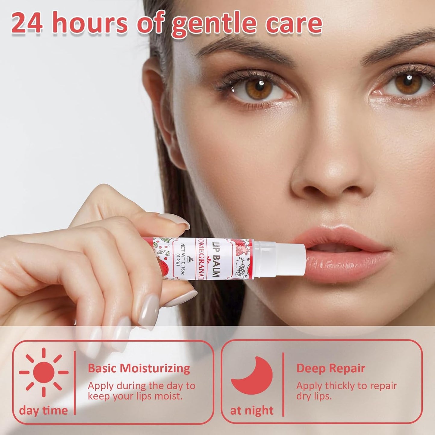 16 Pack Lip Balm, Natural Lip Balm Bulk with Vitamin E and Coconut Oil, Bulk Moisturizing Lip Balms for Dry Lips-16 Flavors