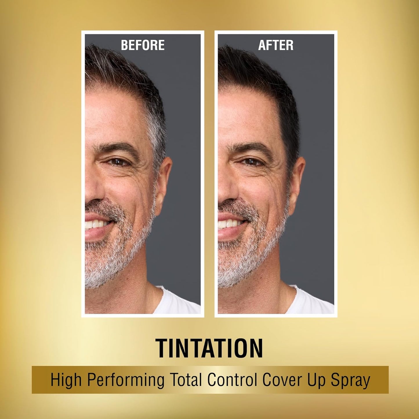 RED by Kiss 1.5OZ. Tintation Temporary Hair Color Spray, Instant Gray Root Cover Up, Water-Resistant, Smudge-Proof, Hairline & Barber Touch-Up, Quick Dry, Travel Size Spray (Medium Brown)