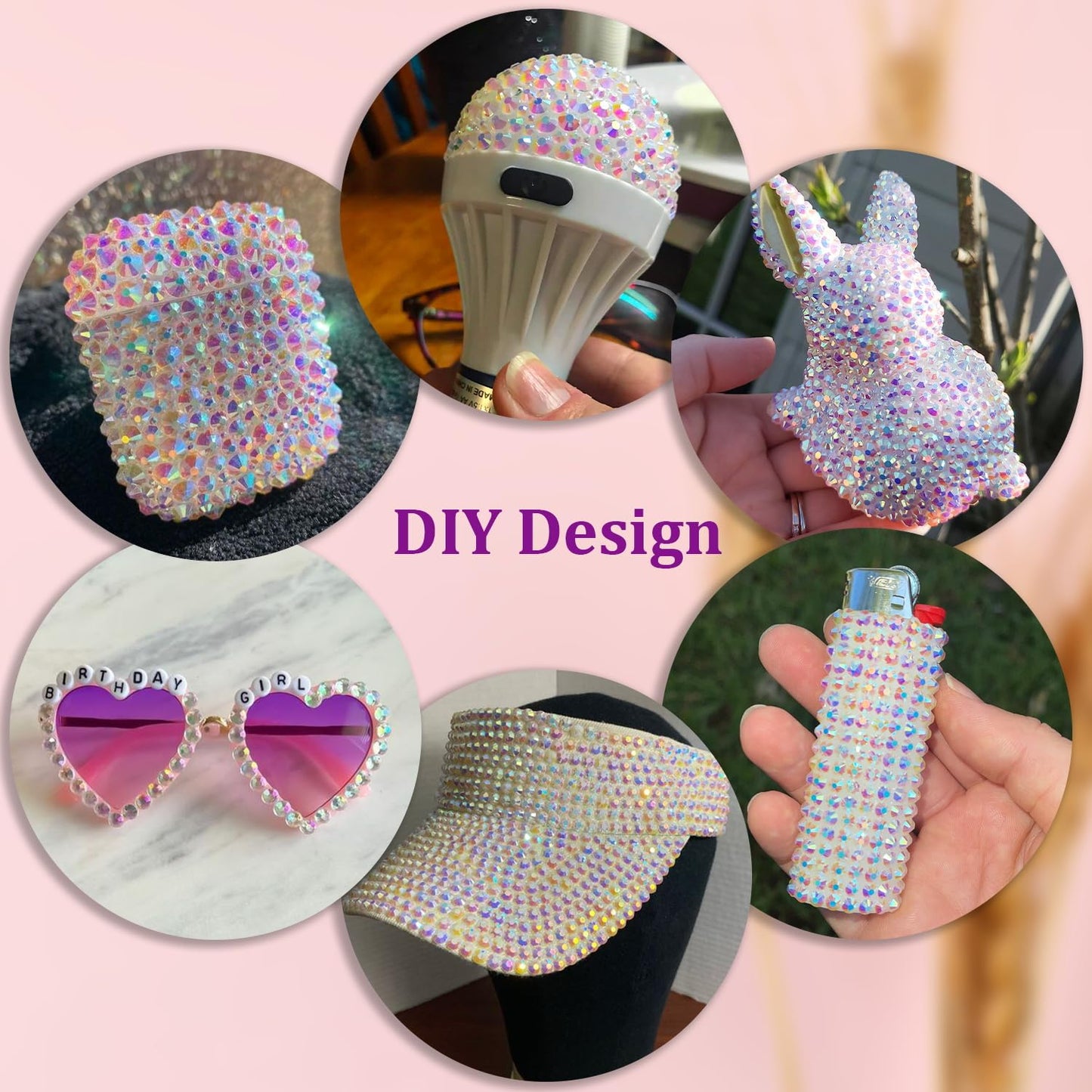 30000Pcs Resin Rhinestones for Bedazzling with Tweezers, Transparent AB Rhinestones for Crafting with B7000 Jewelry Glue for DIY Crafts Clothing Tumblers Shoes Fabric Nail Art
