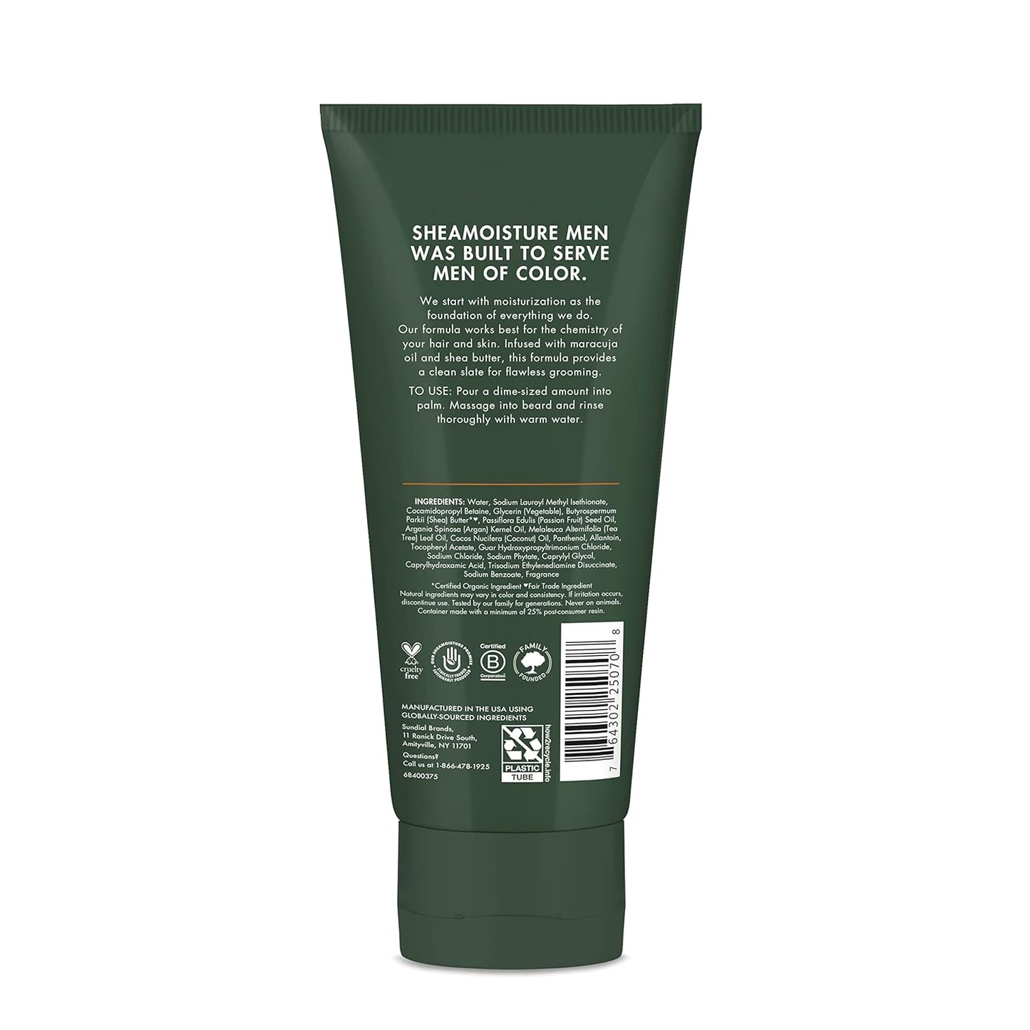 SheaMoisture Beard Wash for Full Beards - Maracuja Oil & Shea Butter to Deep Clean and Refresh - 6 oz