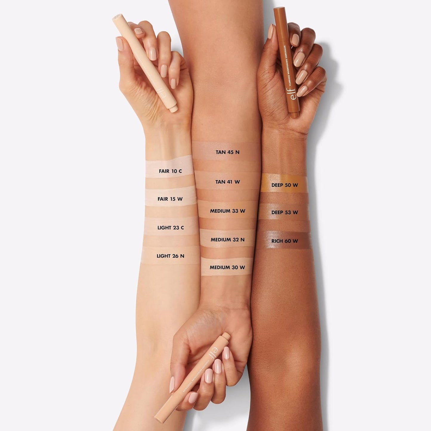 e.l.f. Flawless Brightening Concealer, Illuminating & Highlighting Face Makeup, Conceals Dark Under Eye Circles, Fair 15 W, 0.07 Fl Oz