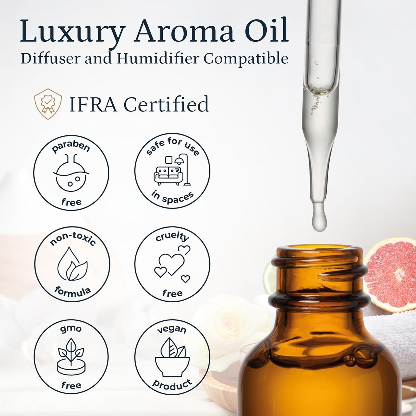 PuroSentido Portofino Aroma Oil (120ml) - Luxury Essential & Fragrance Oil for Diffusers and Humidifiers, Sicilian Lemon, Rosemary and Musk Home & Hotel Scent