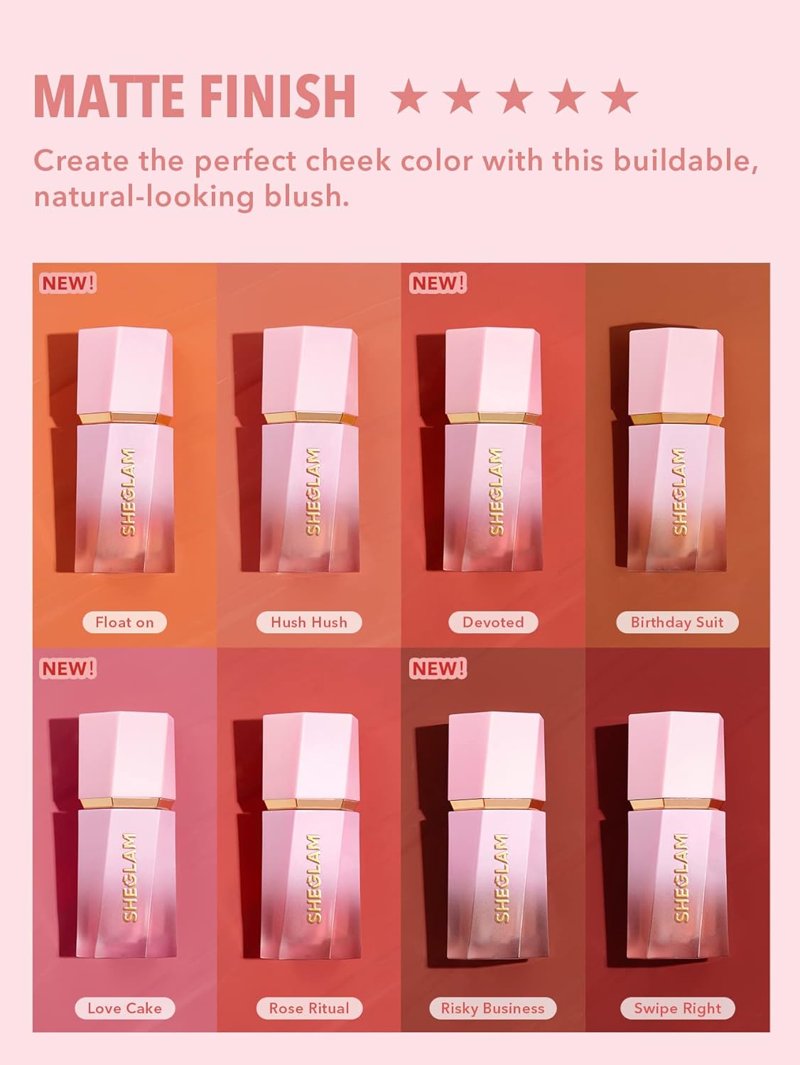 SHEGLAM Color Bloom Liquid Blush Makeup for Cheeks Matte Finish - Hush Hush