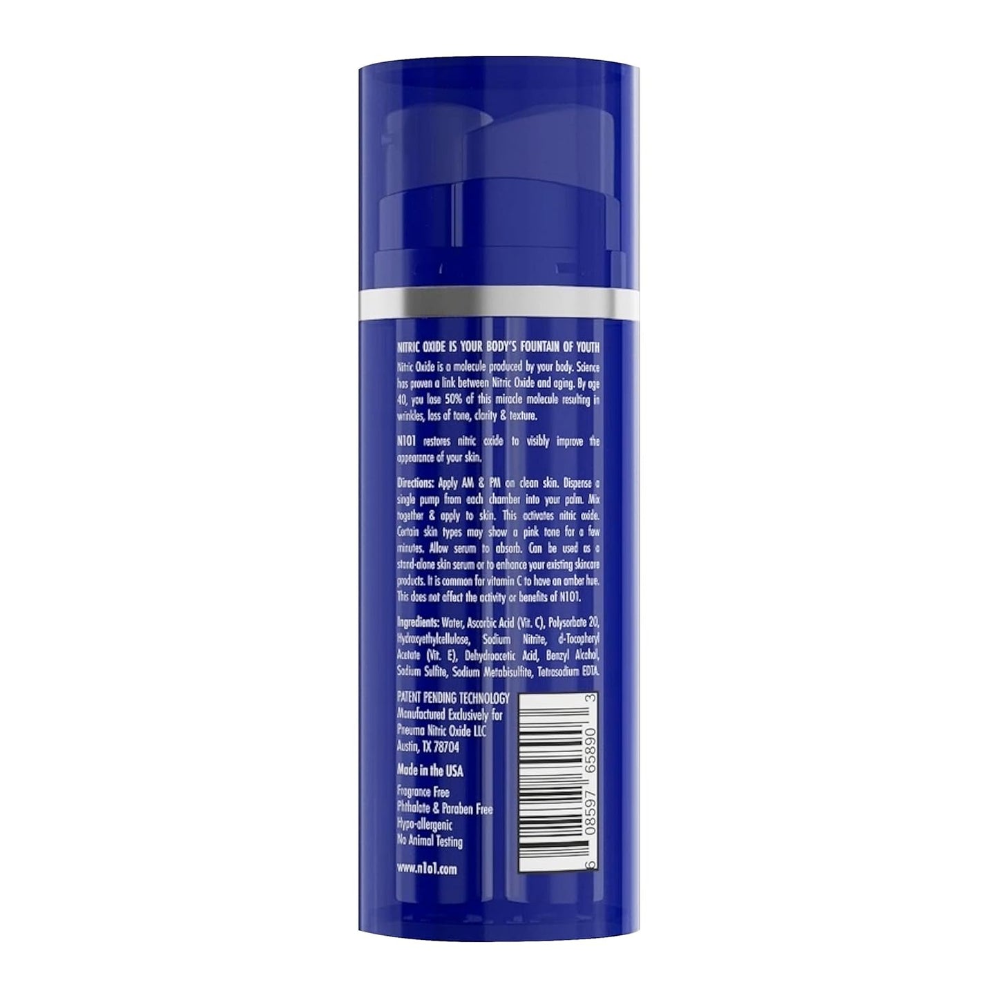 Nitric Oxide Activating Serum with Antioxidants | Hydrating Serum For Face | Decreases Wrinkles | Pore Minimizer | Improves Skin Texture | Helps Dark Spots | 1 Fl Oz, 30ml