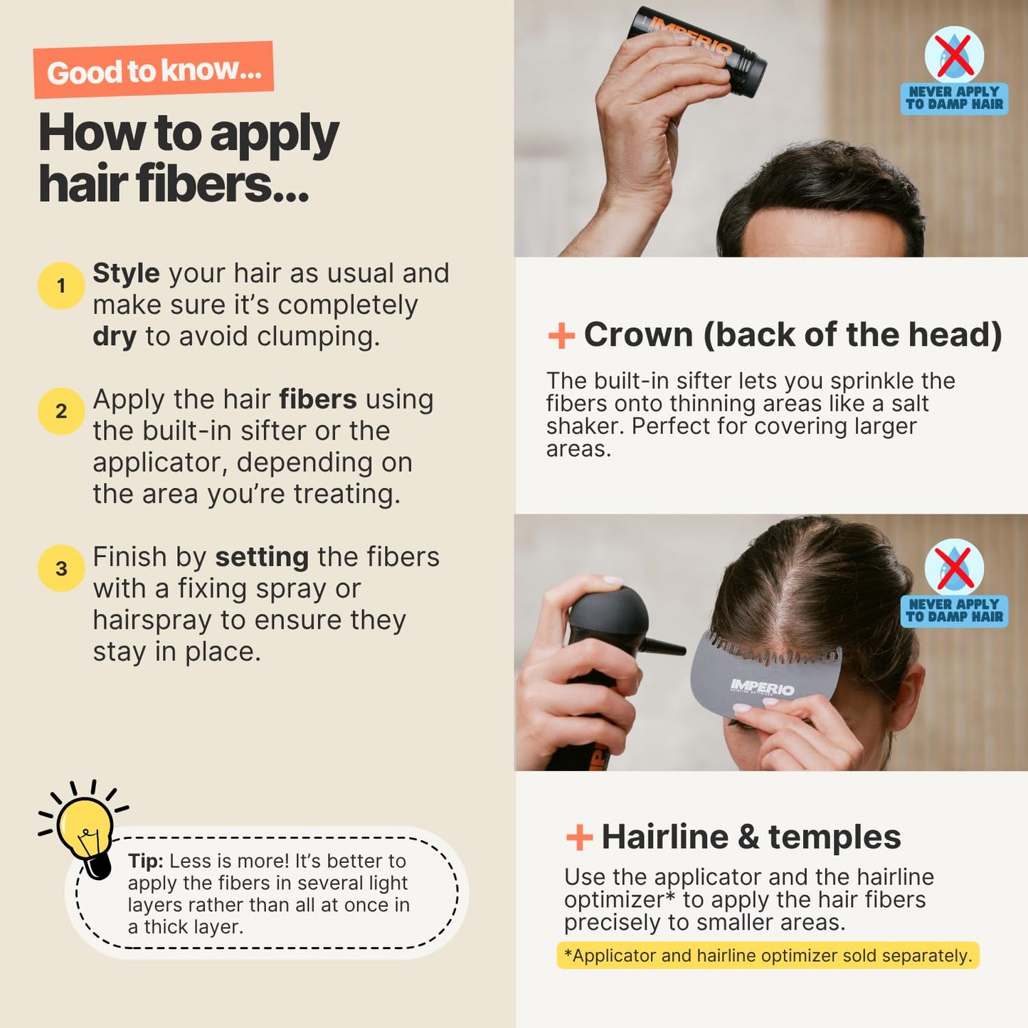 IMPERIO Hair Building Fibers for Thinning Hair - 26g Premium Hair Fibers for Women & Men in Hairdresser Quality - Hair thickening in less than 20 seconds (Gray)