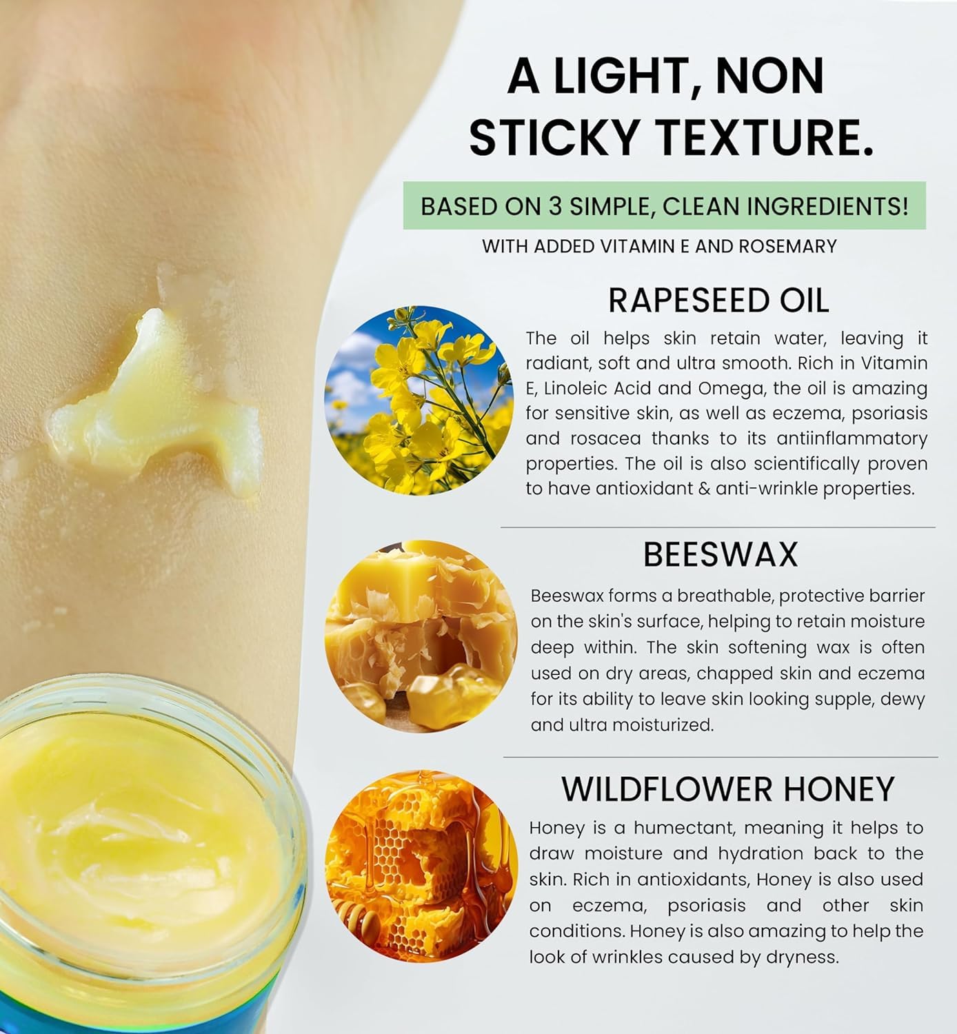 Beesalene Original Unpetroleum - 100% Natural & Hypoallergenic Alternative to Petroleum Jelly - Lips, Hands, Baby, Makeup Remover and More (8 Ounce)