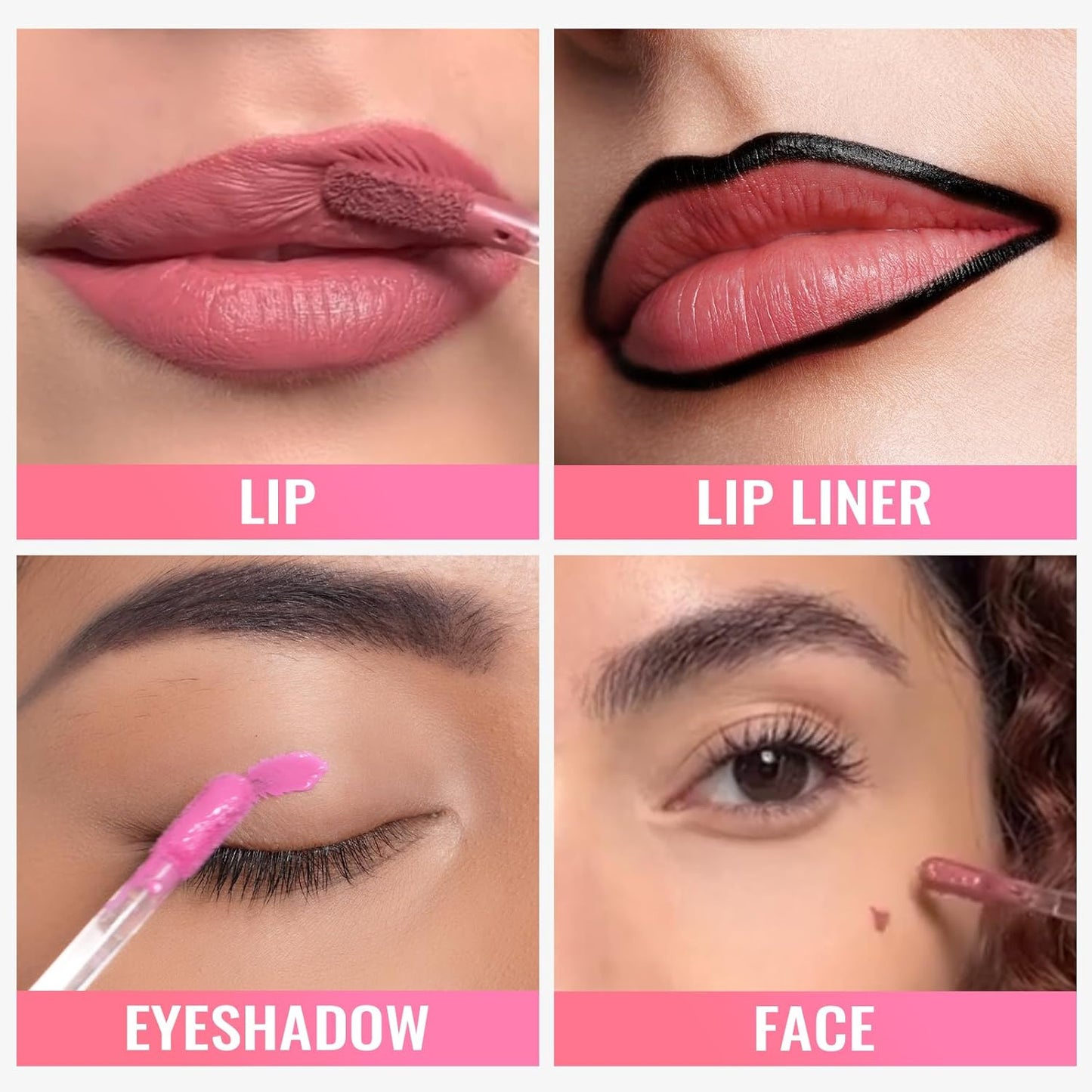 Oulac Matte Pink Lipstick for Women, Long Lasting Liquid Lip Stick High Impact Lip Gloss Full Coverage Lip Makeup with Vitamin E Waterproof Formula,Vegan M34