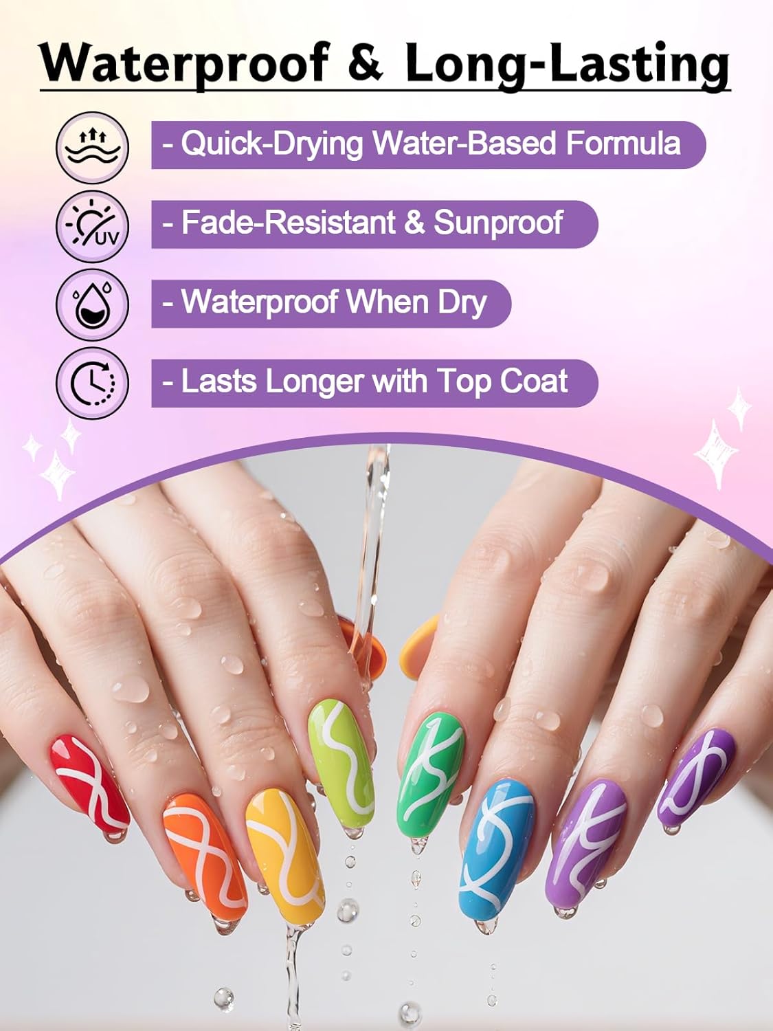 1 PCS White Nail Art Polish Pens, Kalolary 0.5mm Nail Art Markers Nail Point Graffiti Dotting Pen Drawing Painting Liner Brush for DIY Nail Art Beauty Adorn Manicure Tools