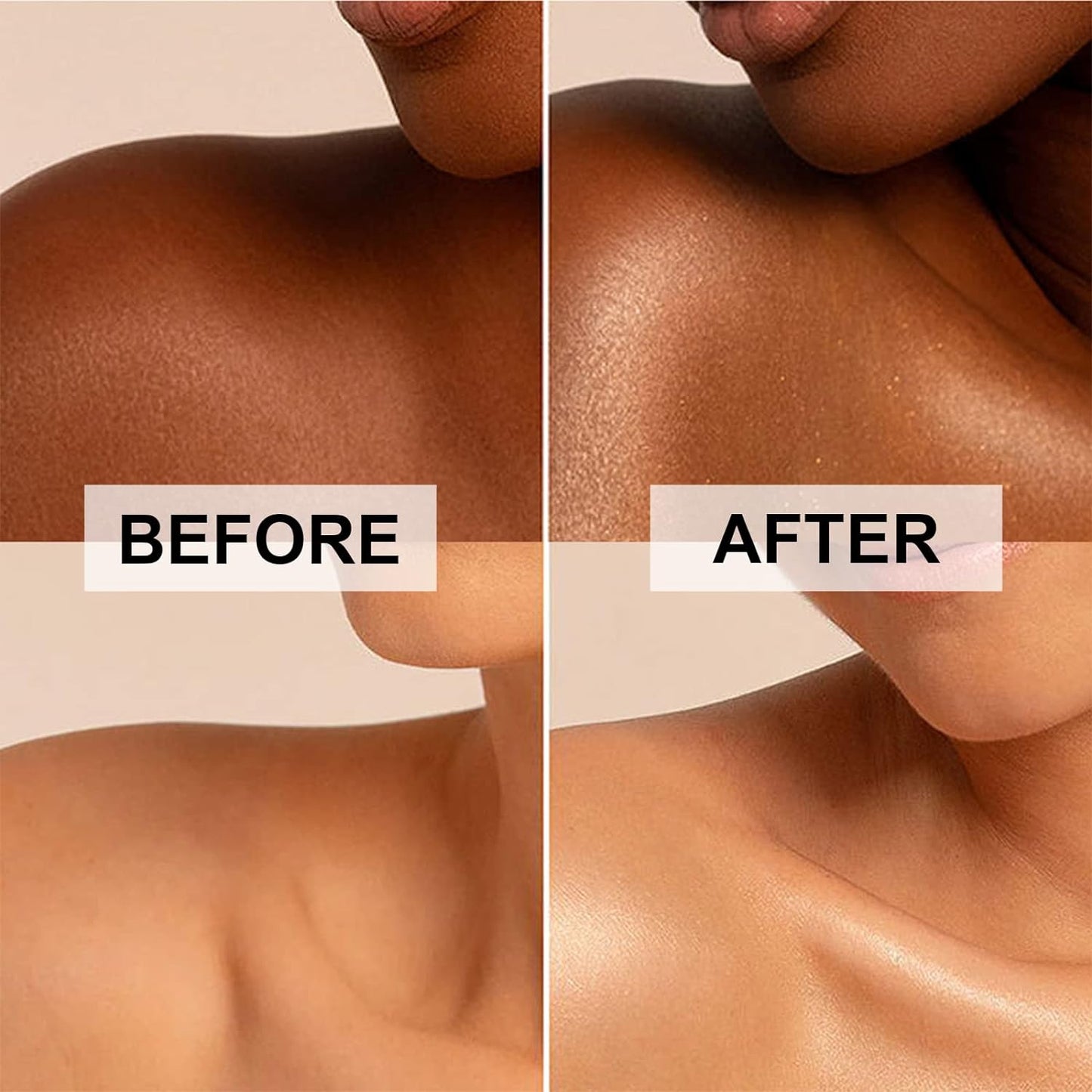 Body Shimmer Oil, Glistening Bronze Natural Glow Luminizer, Long Lasting Waterproof Moisturizing Liquid Illuminator Highlighter Makeup for a Sun-Kissed Glow, Brush Include, 1oz, Medium