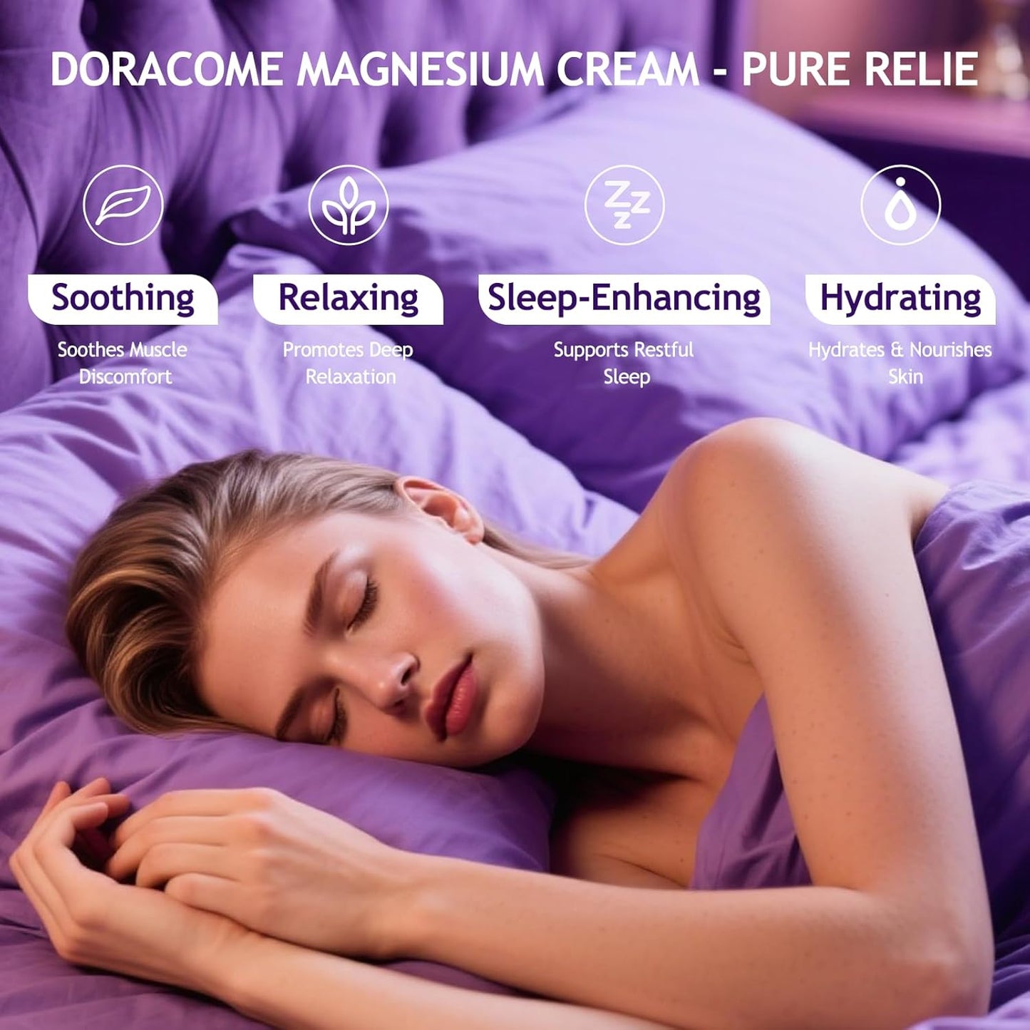 Magnesium Lotion | Magnesium Cream for All skin types, Bedtime Routine, Fast-Absorbing Non-Greasy, Unscented, for Legs, Calves & Feet, 4.23 oz