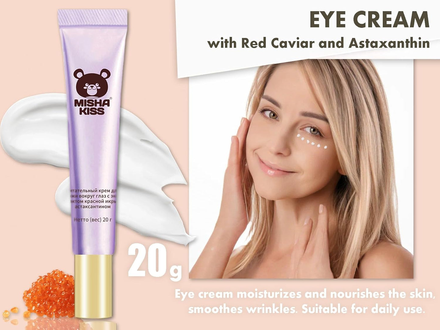 Lifting, Moisturizing and Hydrating, Anti-Aging, Anti-Wrinkle Skin Care Variety Set of 3 for Puffy Eyes, Dark Circles, Eye Bags, Fine Lines | Under Eye Patches 30 Piece | Serum | Cream.