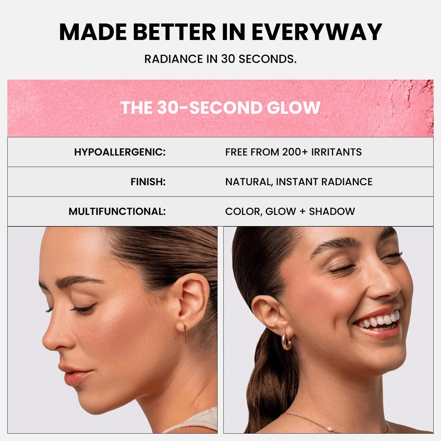 Phase Zero Makeup Powder Blusher - "Tantrum" - 4g / 0.141oz - Pigmented, Buildable, Lightweight Powder Blush for a Radiant, Healthy, Natural Glow. Versatile Shades - Pink, Coral, Peach & Golden Hues