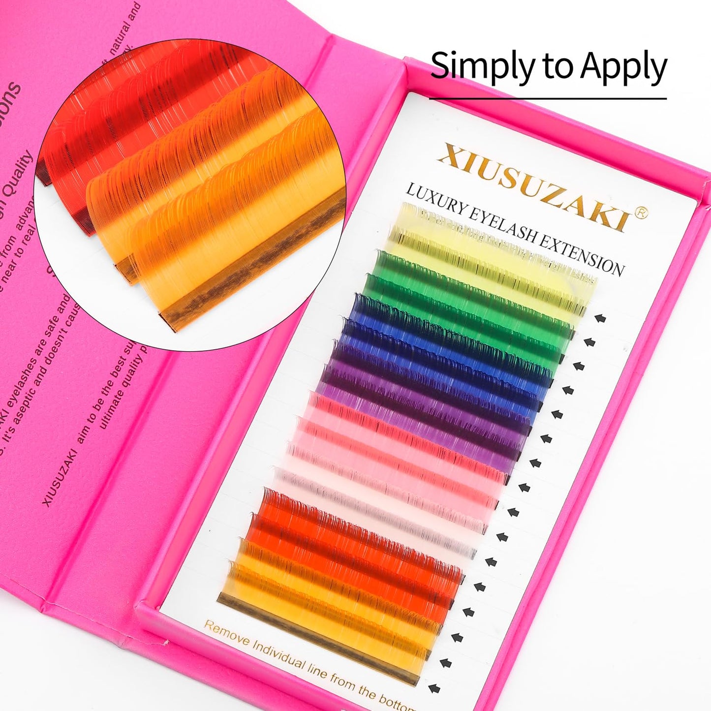 Eyelash Extensions Colored Lashes Extension 0.07 C Curl Lashes 13mm Classic Lash Extensions Soft Individual Lashes 16 Rows Natural False Eyelashes Volume Lashes Professional Use(Colored,0.07-C,13mm)