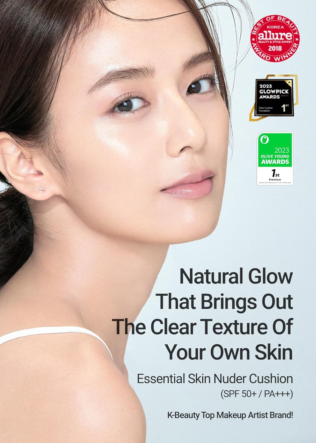 [JUNGSAEMMOOL OFFICIAL] Essential Skin Nuder Cushion (Fair) | Refill Included | Natural Finish | Buildable Coverage | Makeup Artist Brand | Cream Foundation