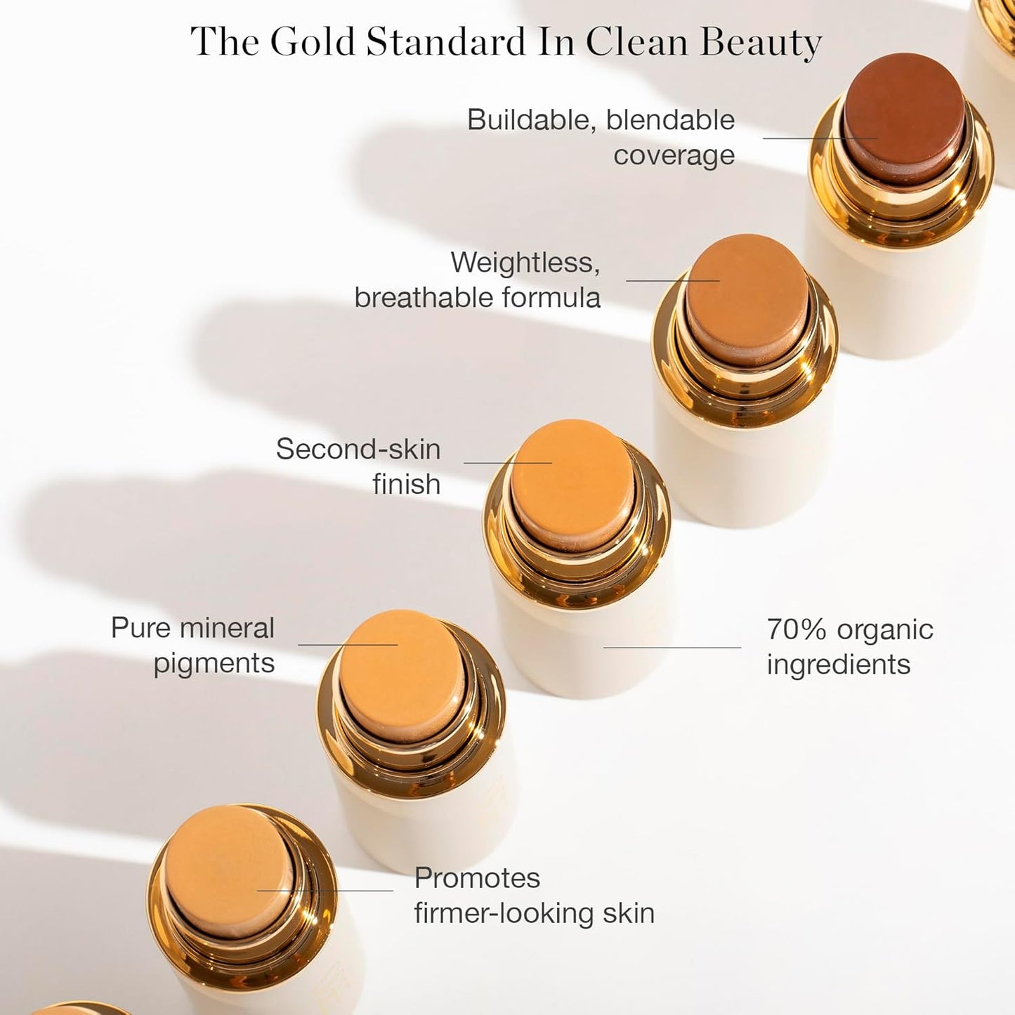 Ogee Sculpted Complexion Foundation Stick (Palmetto 2.80N - Medium Light Tan, Olive Undertones) Full Coverage Foundation Makeup - Instantly Balance & Even Complexion - 70% Organic Ingredients