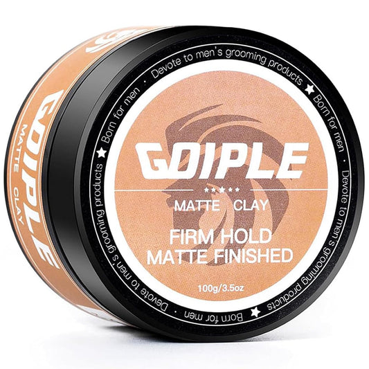 Hair Styling Clay, Matte Finish Hair Paste for Men, Water Based Matte Texture, Clay Pomade Ideal for All Men's Hair Types 100g (3.5oz)
