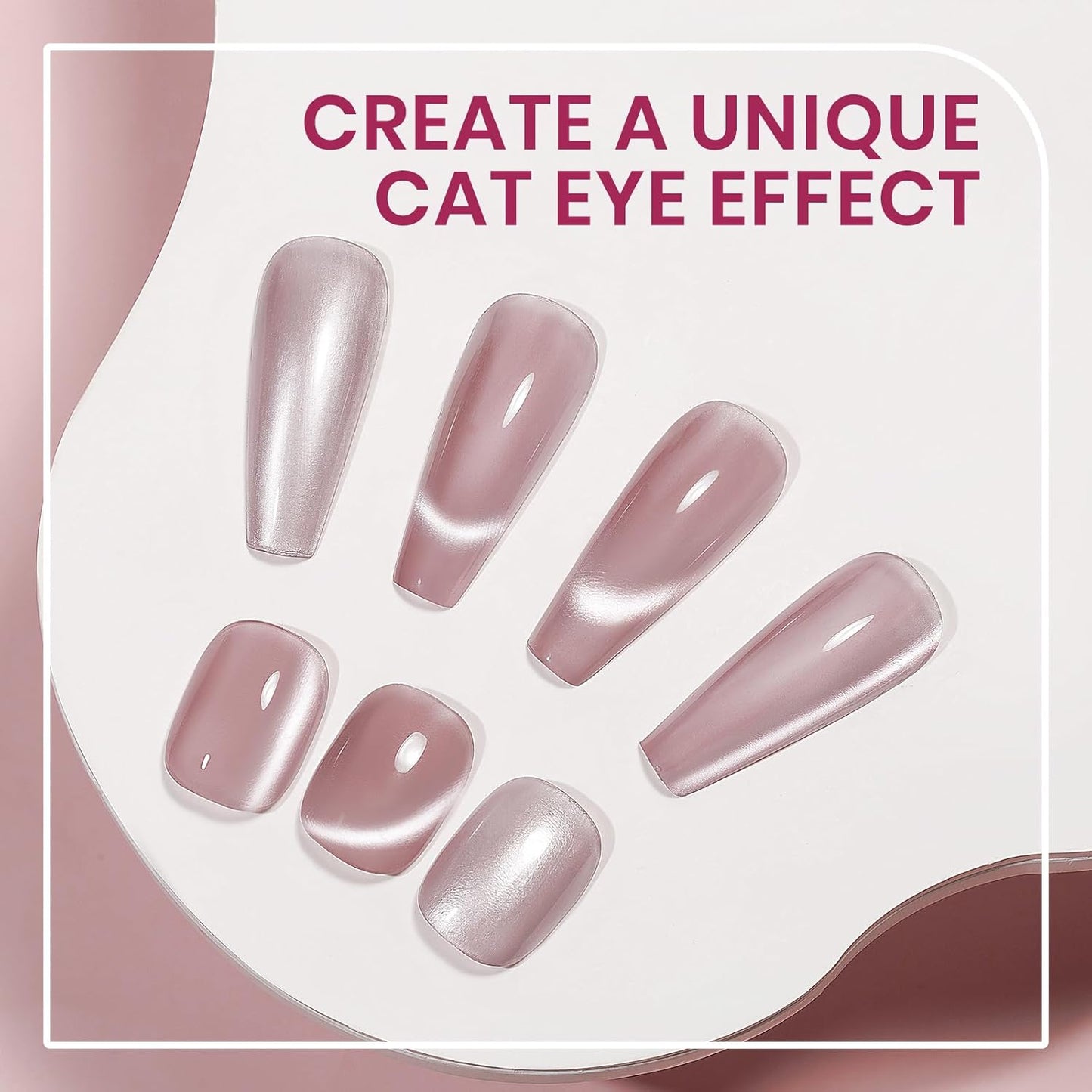Nude Magnetic Nail Polish Non Gel Quick Dry Glitter Cat Eye Nail Polish Cats Eye Toe Fingernail Air Drying Fast Lacquer Manicure Gift For Women Girls 16ml, 0.54fl oz