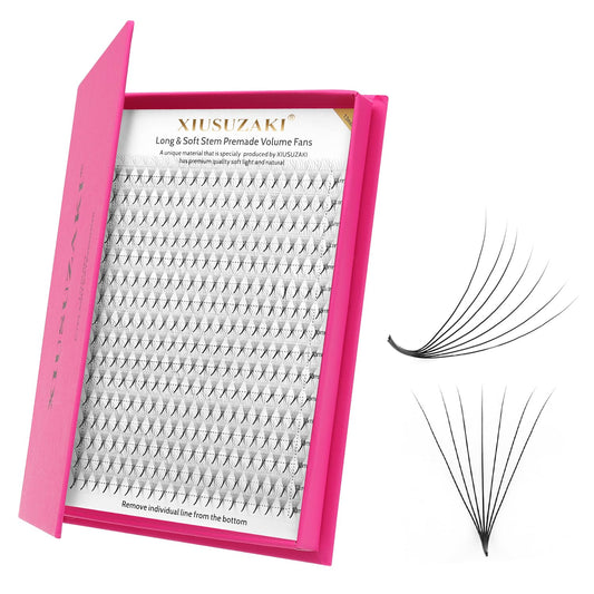 Premade Fans Eyelash Extensions 7D Volume Lash Extensions 0.07 Thickness Eyelash Extension C Curl Premade Lash Fans Mix 9-16mm Fluffy Soft Handmade Lash Fan Eyelashes(7D-0.07-C,9-16mm)