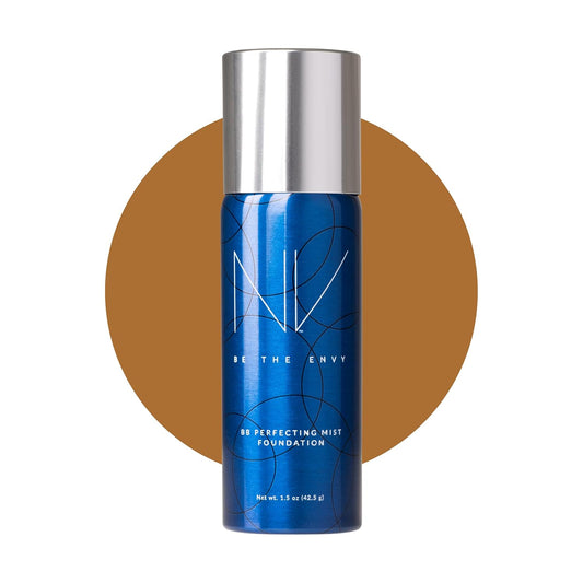 NV BB Perfecting Mist Foundation Buildable Coverage Professional Airbrush Makeup with Plant-based Stem Cell Polypeptides, Vitamins A, D, E and Aloe, 1.5 ounces, Cool Toffee