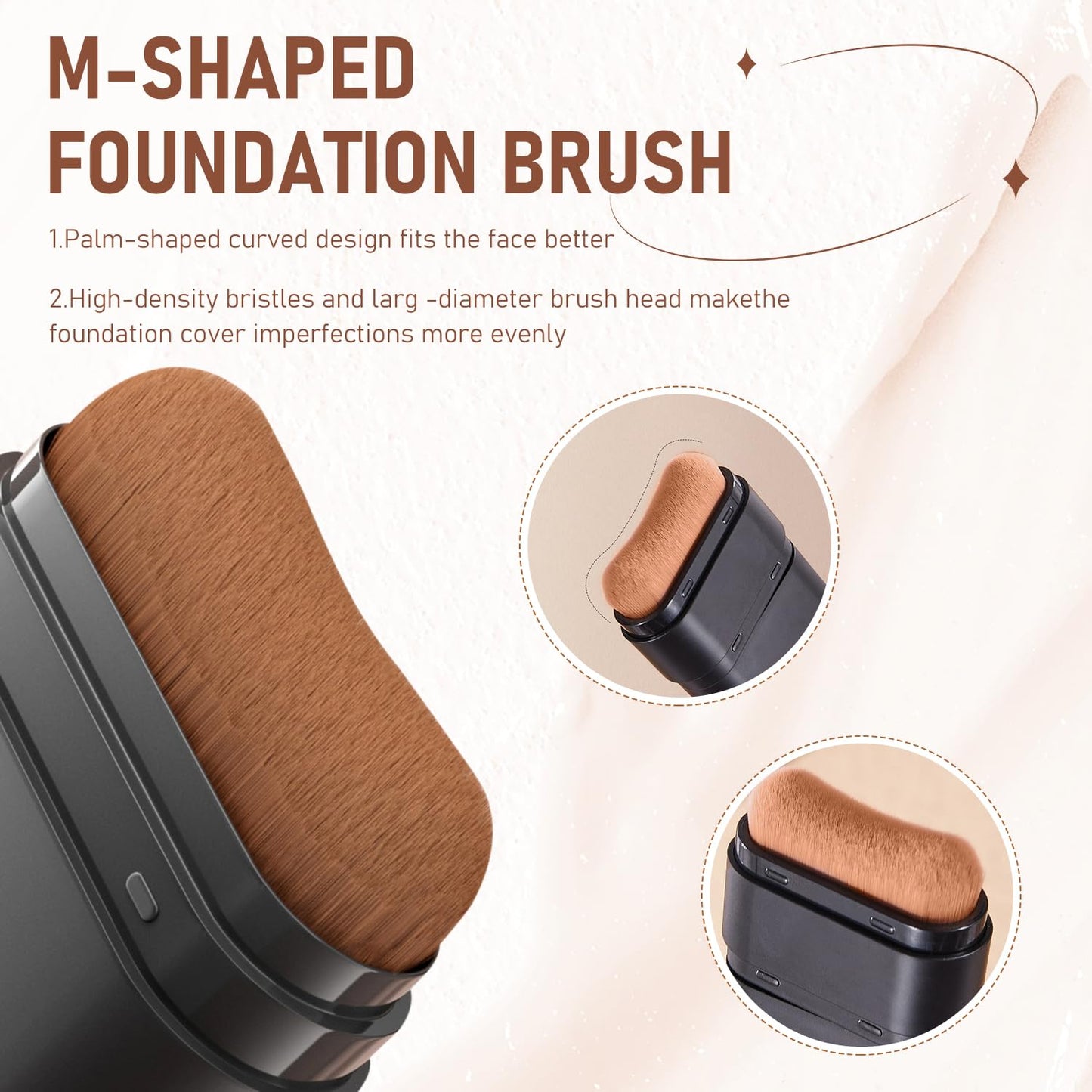 2PCS Long-Lasting Concealer Foundation Stick, Creamy Full Coverage, Hydrating Olive & Camellia Formula for Dark Circles (04 wheat)