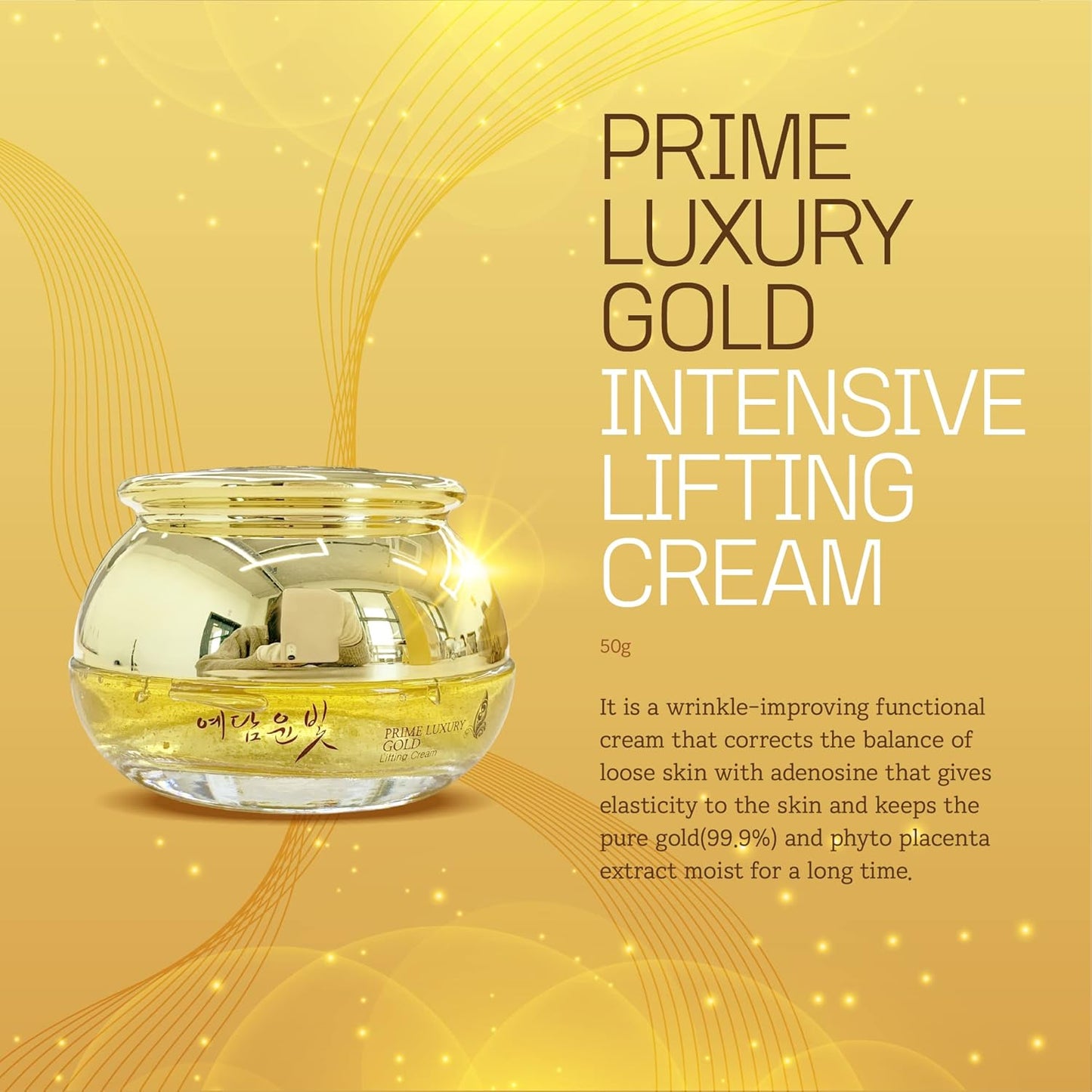 YEDAM YUN BIT Prime Luxury Gold Women Skin Care Set With Skin, Emulsion, Cream, BB Cream,Wrinkle Care Nourishing And Moisturizing, Calming Korea Cosmetics