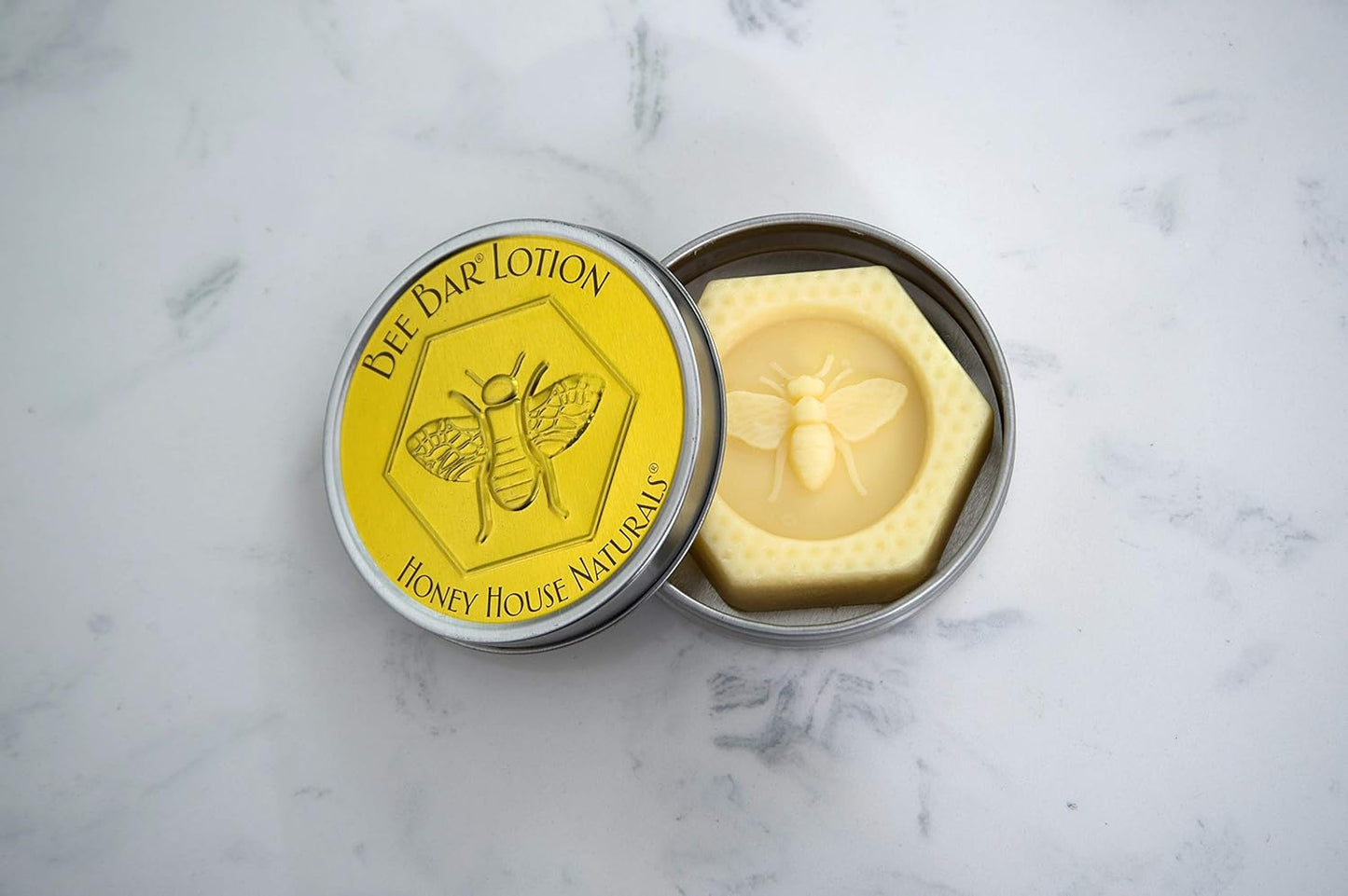 Bee Bar Honey House Naturals Duo – Vanilla - Small 6 Ounce and Large 2 Ounce– All Natural Ultra Moisturizing Lotion Bar Infused with Essential Oils and Butters – Made in USA