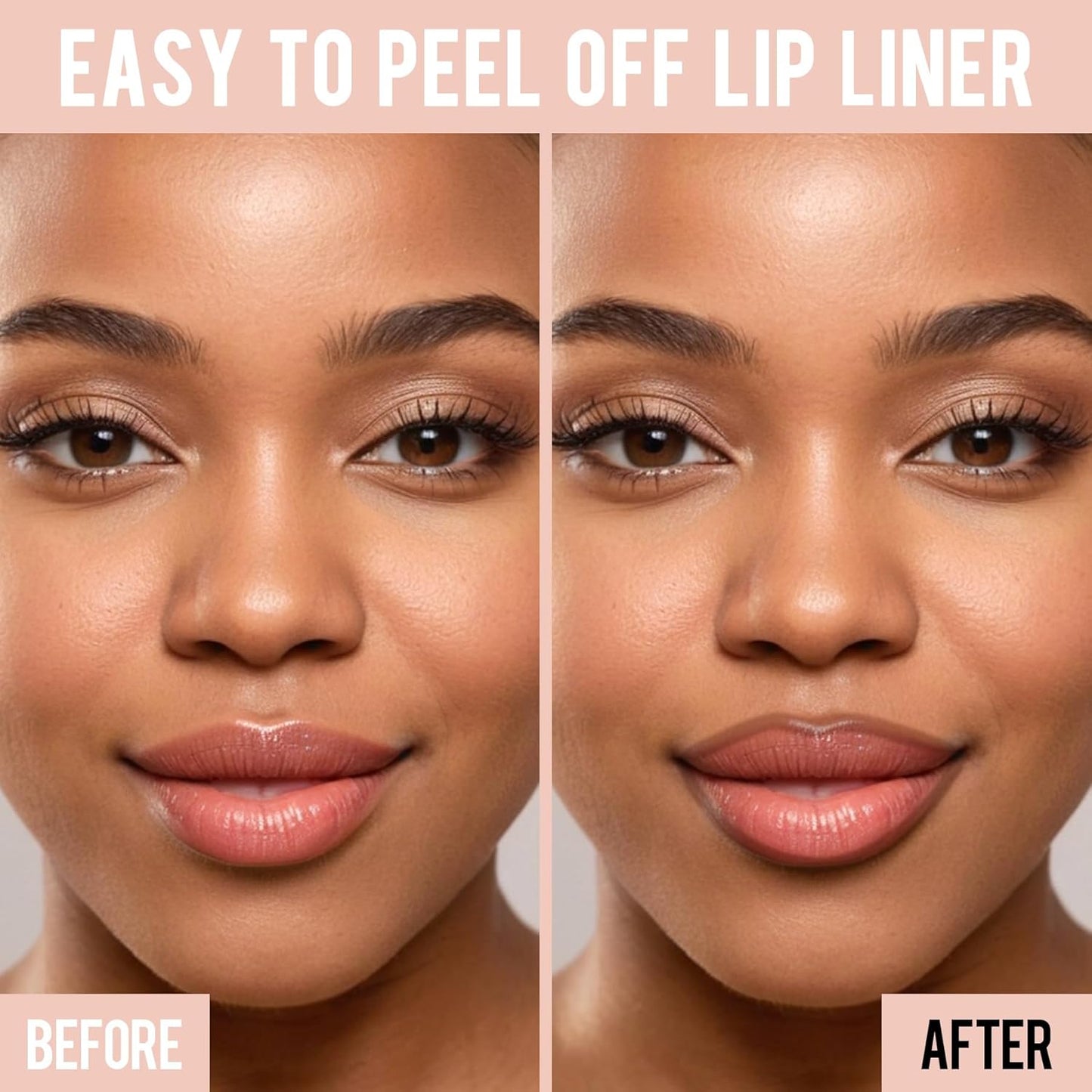 iMethod Natural Long Lasting Lip Stain Peel Off - Waterproof Stay On All Day, Transfer-Proof, Highly Pigmented, Instant Peel Off Lip Stain Color, Nude Pink