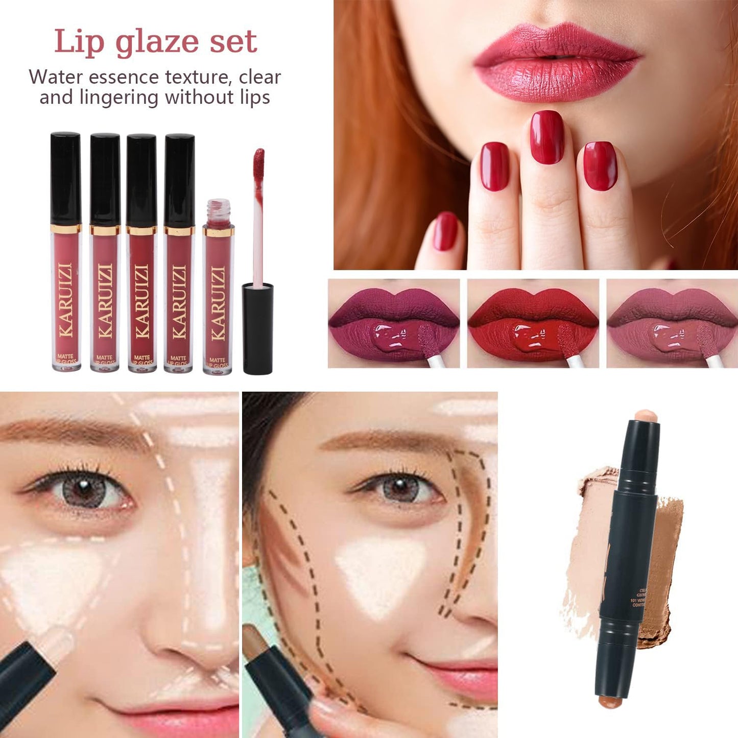 All in One Makeup Kit, Includes 20 Colors Eyeshadow Palette, RUIGPRO Foundation & Face Primer, Makeup Brush, Makeup Sponge, Eyebrow Soap, Winged Eyeliner Stamp, Gift Set for Women, Girls & Teens