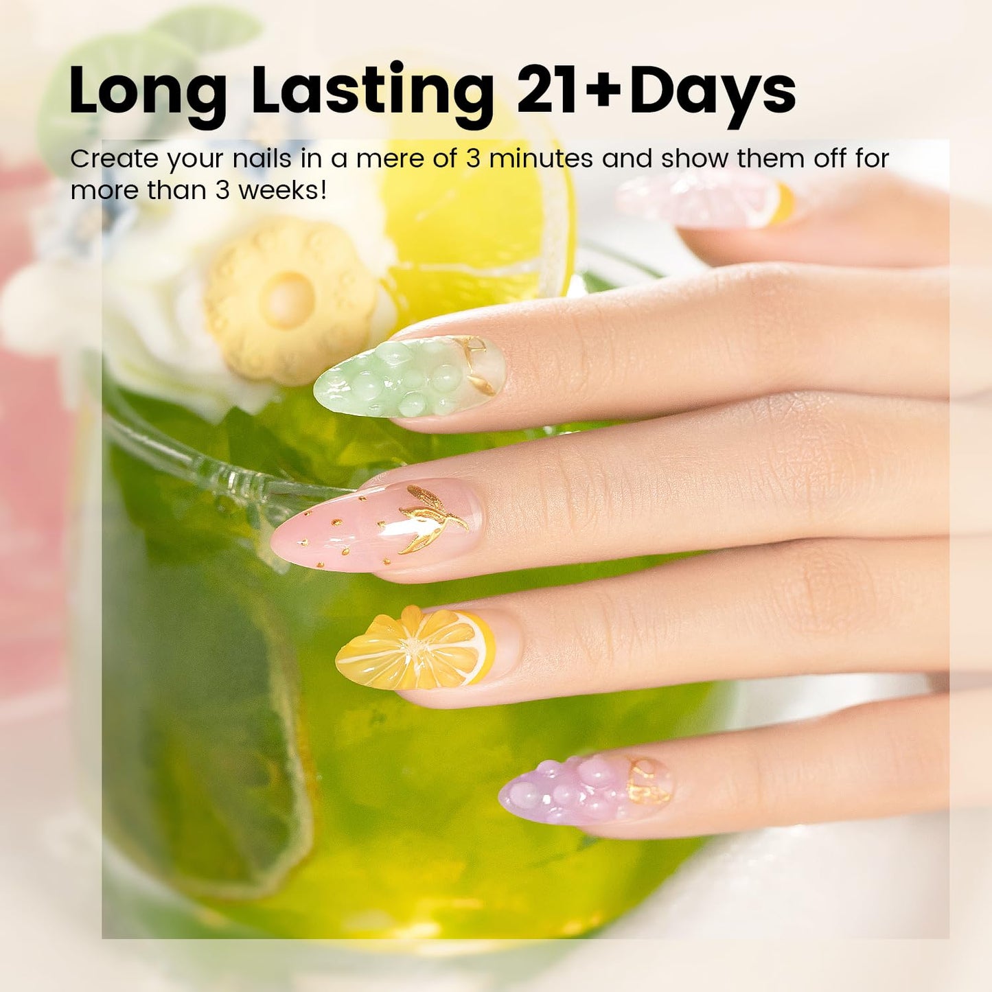 RARJSM 3D Sculpting Gel for Nail Art Designs DIY NailCharms Rhinestone Glue 3D Nail Craving GelPolish Clear Painting Drawing Sculpture Gel UV LED Curing Requires NailDecoration Manicure Design