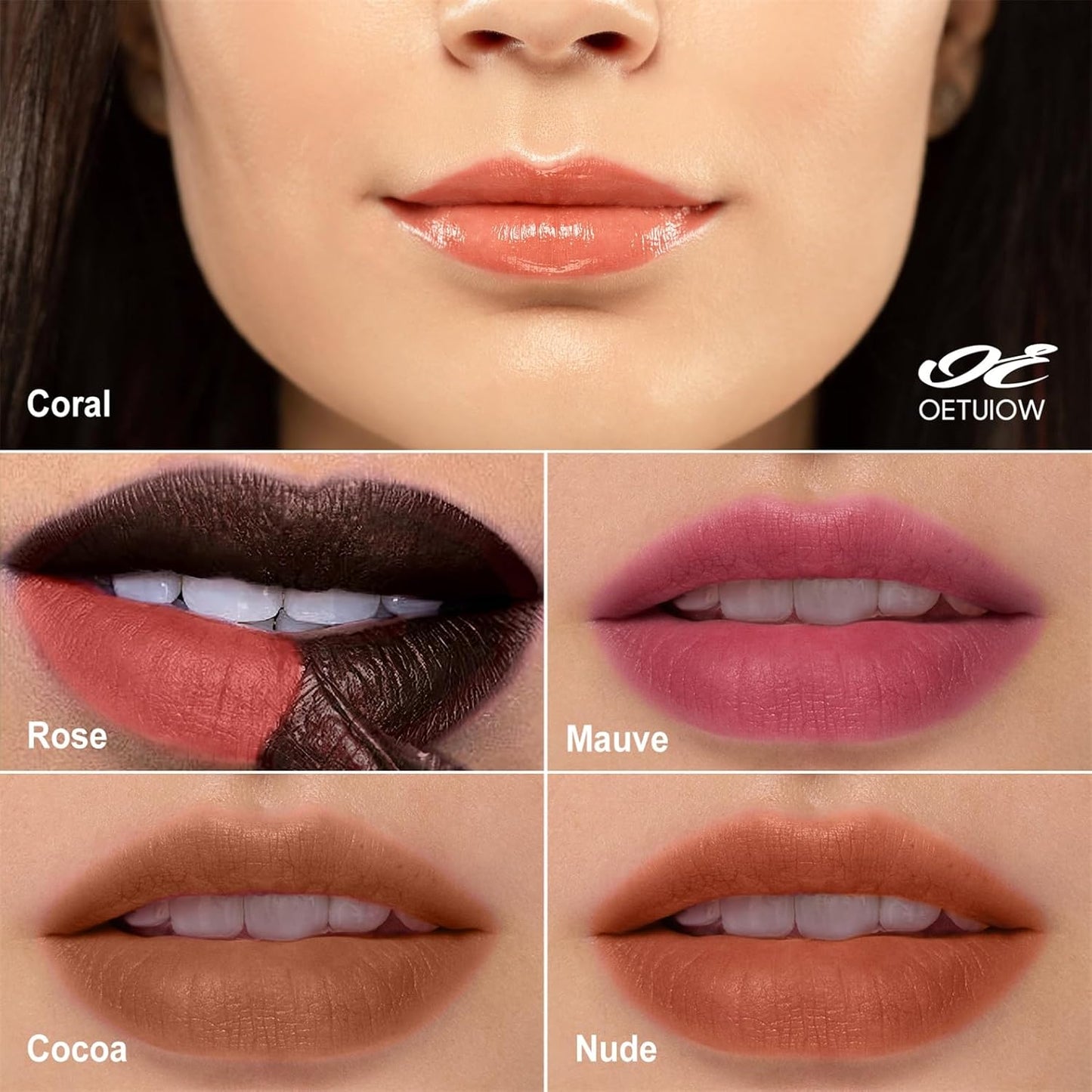 Lip Stain Peel Off, Lip Liner Moisturizing Long-Lasting & Waterproof, Transfer Proof & Plumping, Non-Stick Cup, Rose Color