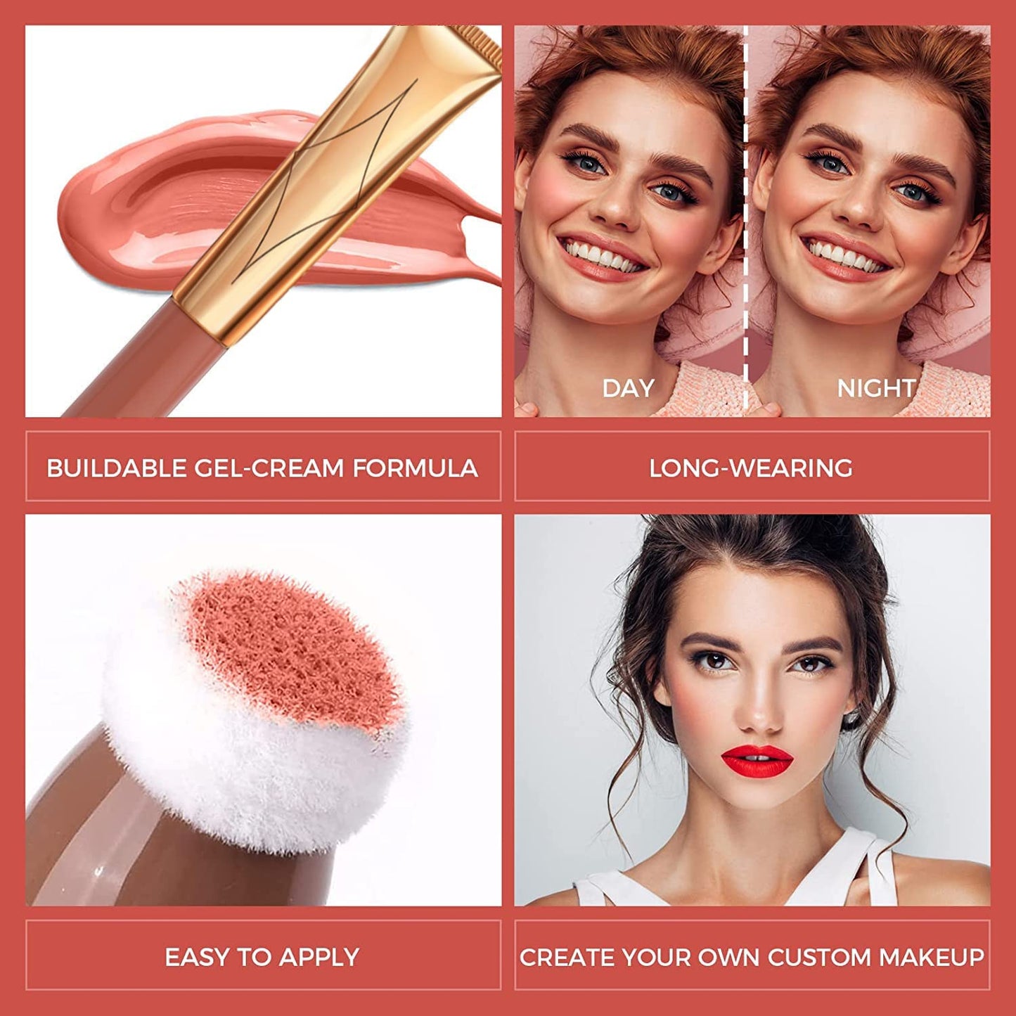 Liquid Blush Beauty Wand, Face Concealer Contouring With Halo Glow Liquid Filter Long Lasting & Smooth Matte Finish Liquid Illuminator Makeup Stick (02 Peach Pink)