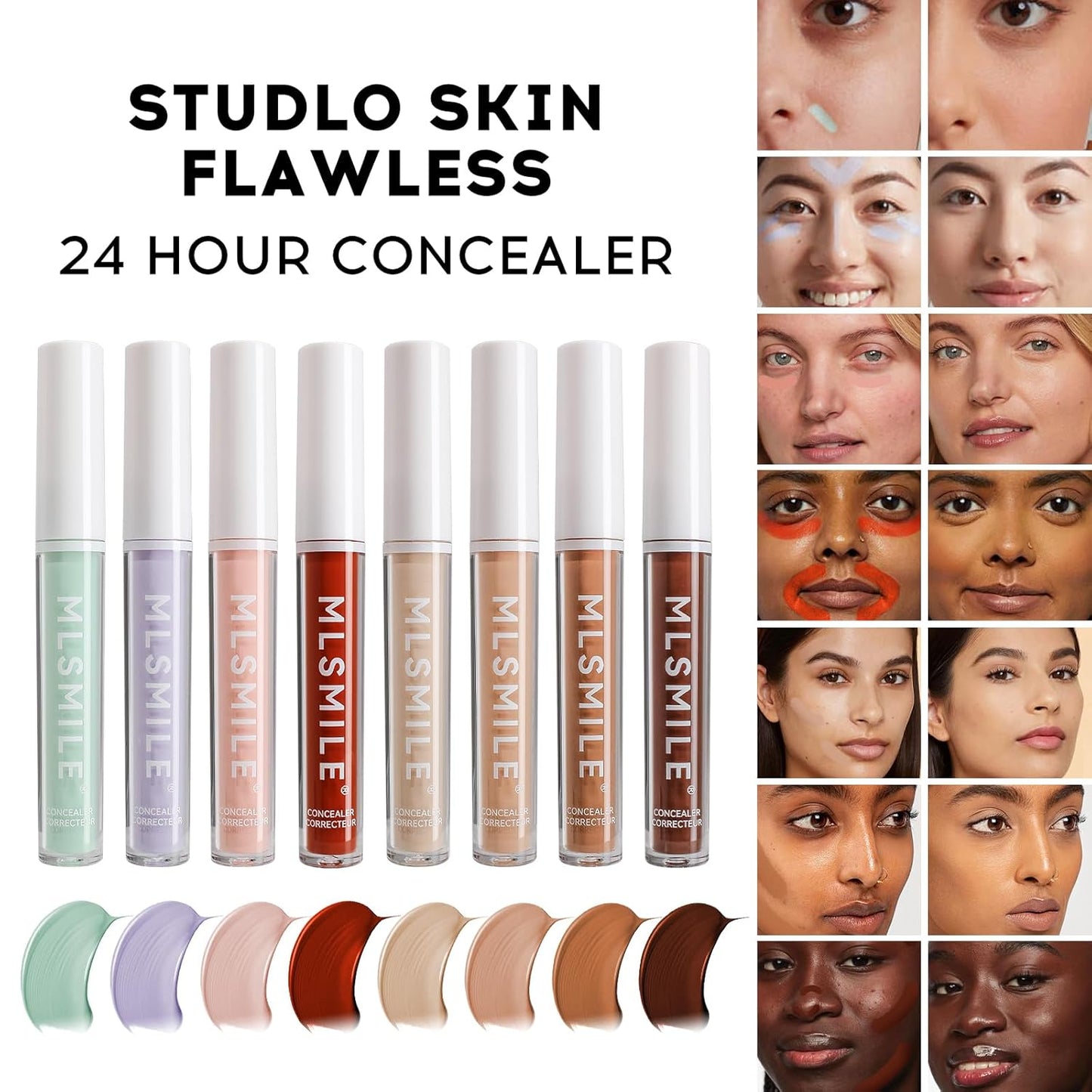 Lavender Flawless Liquid Foundation, HD Studio Skin Flawless Neutralizes Makeup Base, Natural Coverage, Waterproof, Lightweight, Conceals, Unwanted Yellow Tones Dullness, or Sallowness, 02