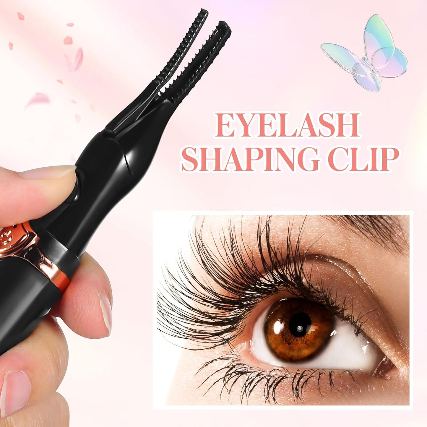 Mipcase Heated Eyelash Curler USB Charge Lash Curler Heat Electric Eyelash Curlers for Women Makeup Tool