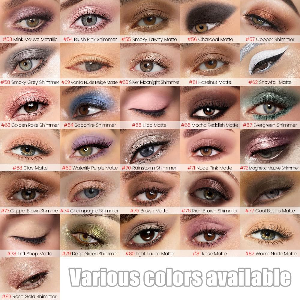 Black Cocoa Matte Cream Eye Shadow Stick Makeup for Women, Cocoa Matte Eyeliner Pencil Eyeshadow Brightener Stick for Eyes, Waterproof Eyeshadow Applicator Blendable sombras para ojos 77#