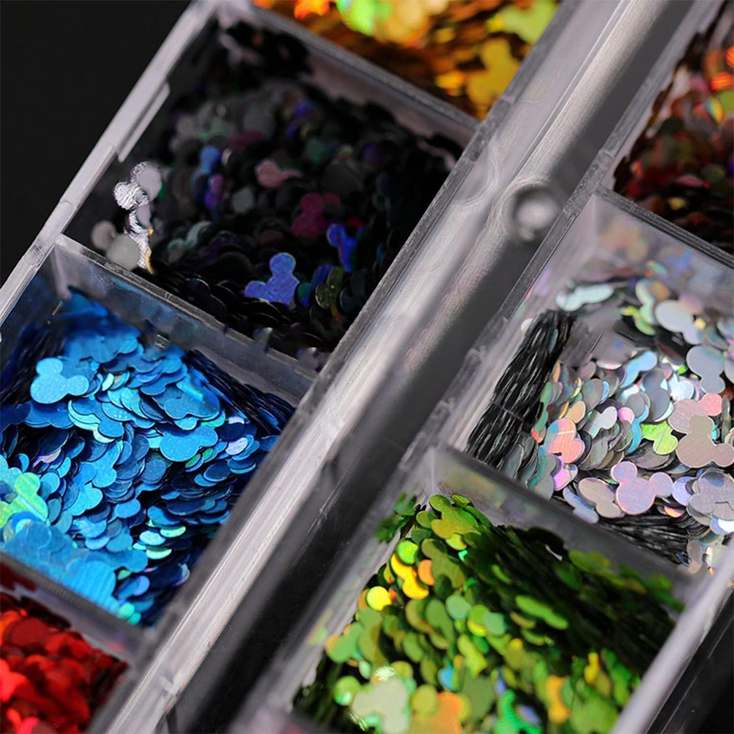 12 Colors Cute Nail Glitter Sequins Nail Art Supplies 3D Holographic Nails Glitters Flakes Glitter Nails Art Stickers Decals Shiny Confetti Face Body Art Glitters Designs Fingernails Art Decoration
