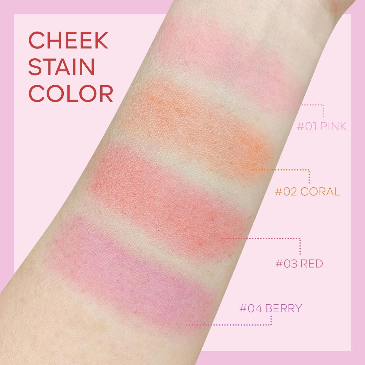 KYDA Water Jelly Tint Blush, Pink, Jelly Tinted Makeup Stick, for Lips and Cheek Stain, Buildable Watercolor Finish, Lasting Moisturising