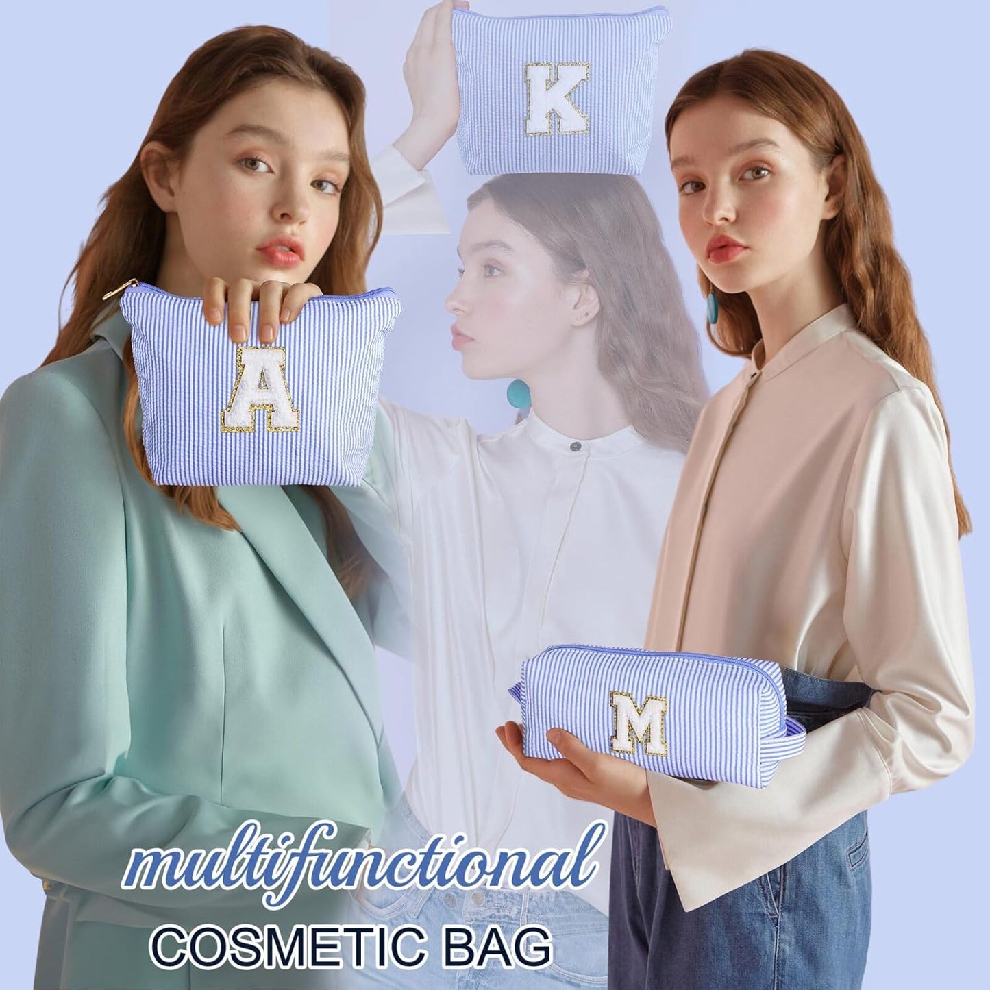 YOOLIFE Birthday Gifts for Women Her, Make Up Bag Pouch Cosmetic Travel Bag Bridesmaid Makeup Bag Toiletry Bag Wife Birthday Gifts Ideas Boss Day Gifts Wedding Gifts Daughter Gifts Hostess Gifts Z