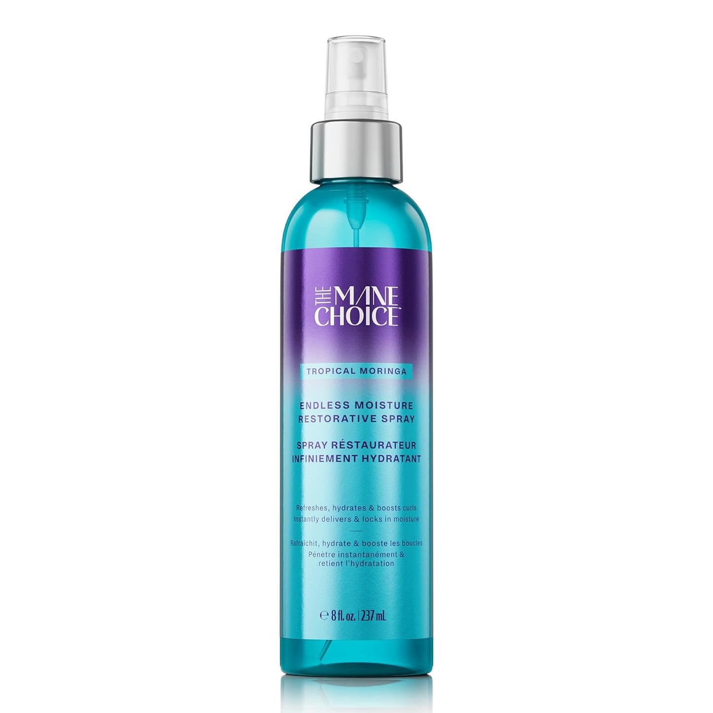 The Mane Choice Tropical Moringa Sweet Oil & Honey Endless Moisture Restorative Hair Spray, Supports Natural Hair Growth & Retention, Hydrating Curl Refresher & Shine Spray, Fights Frizz, 8 Fl Oz