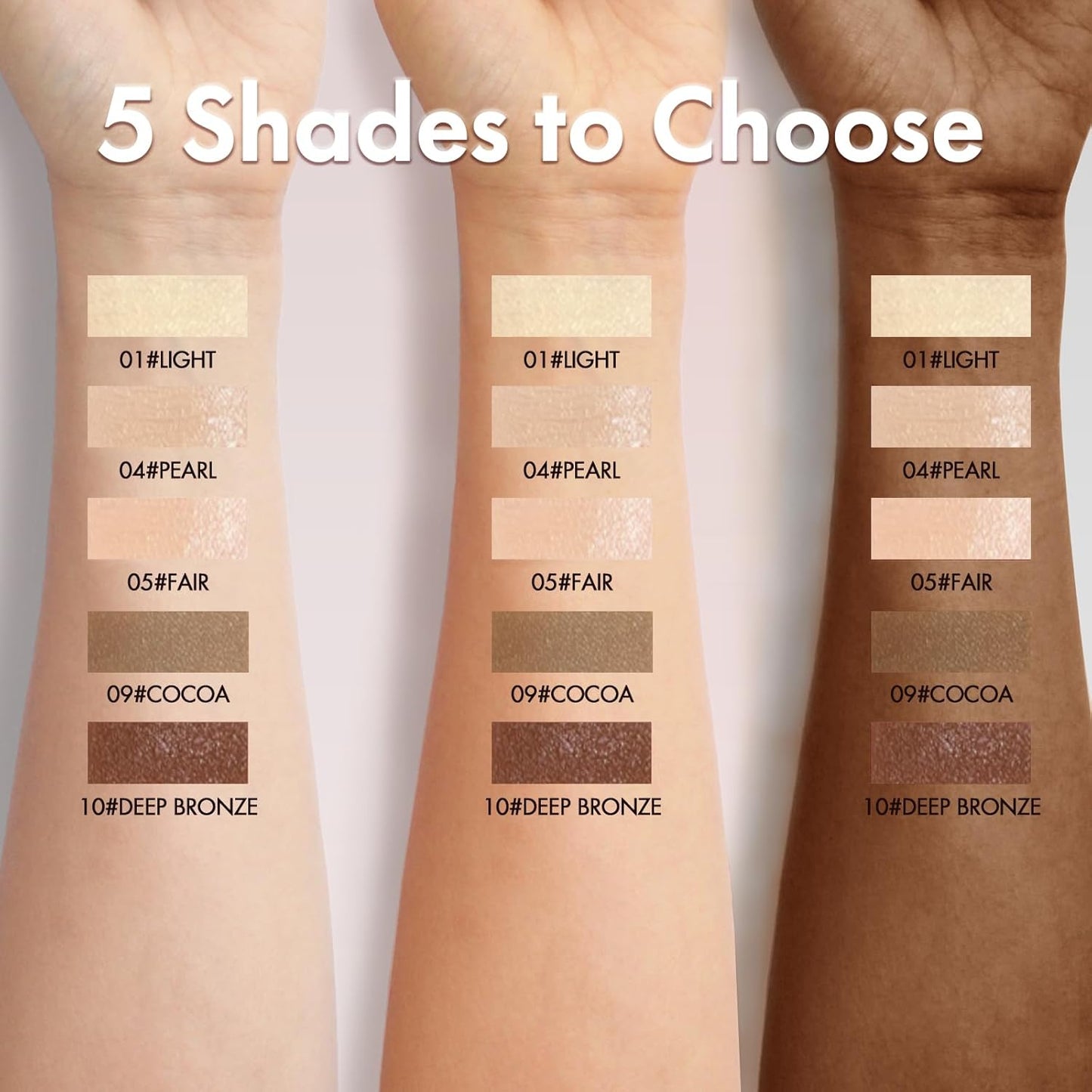 Liquid Concealer Stick Makeup, Hydrating and Lightweight for All Day, Full Coverage 04# PEARL