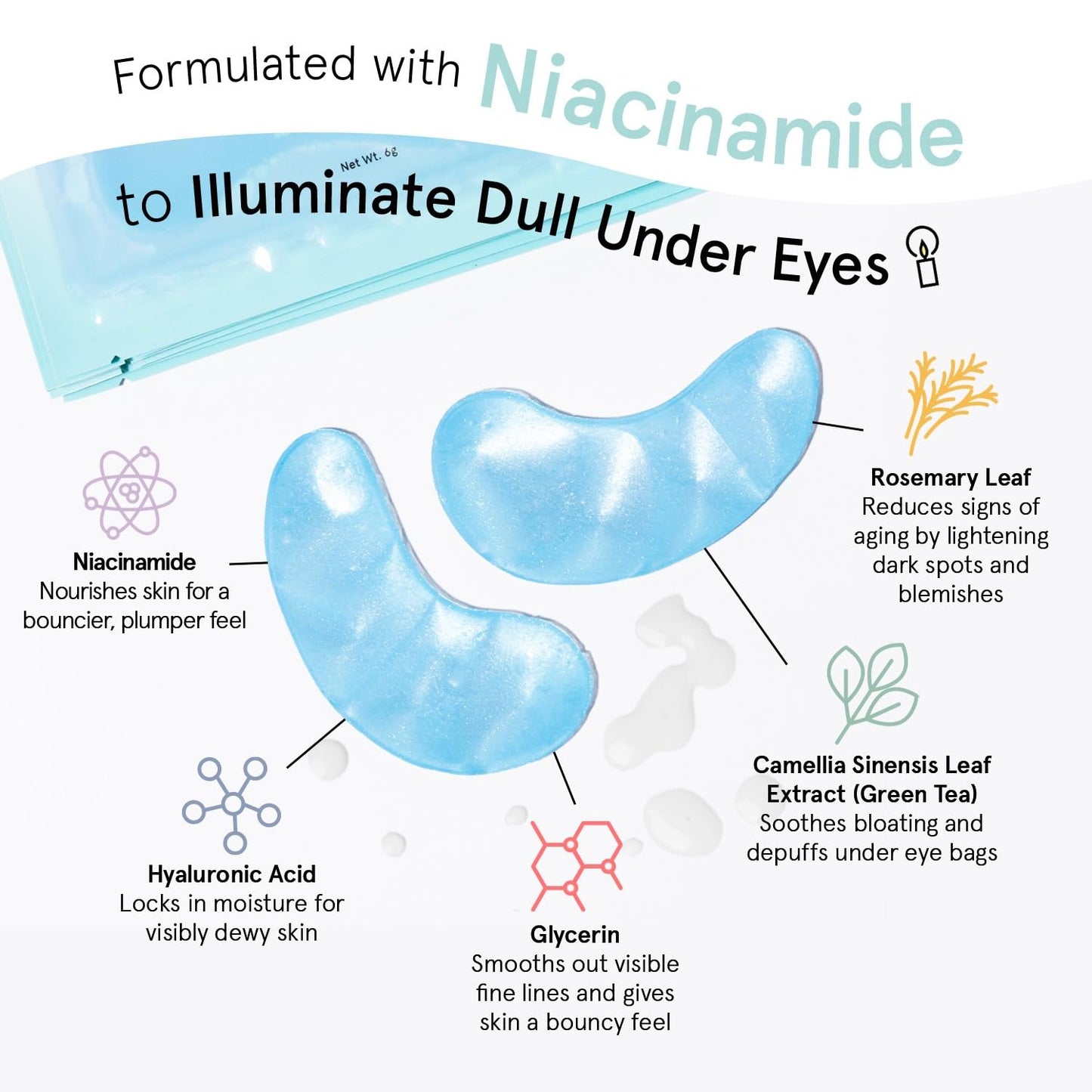 grace & stella Award Winning Under Eye Mask (Blue, 24 Pairs) Reduce Dark Circles, Puffy Eyes, Undereye Bags, Wrinkles, Gel Under Eye Patches, Birthday Gifts for Women - Vegan Cruelty-Free Self Care