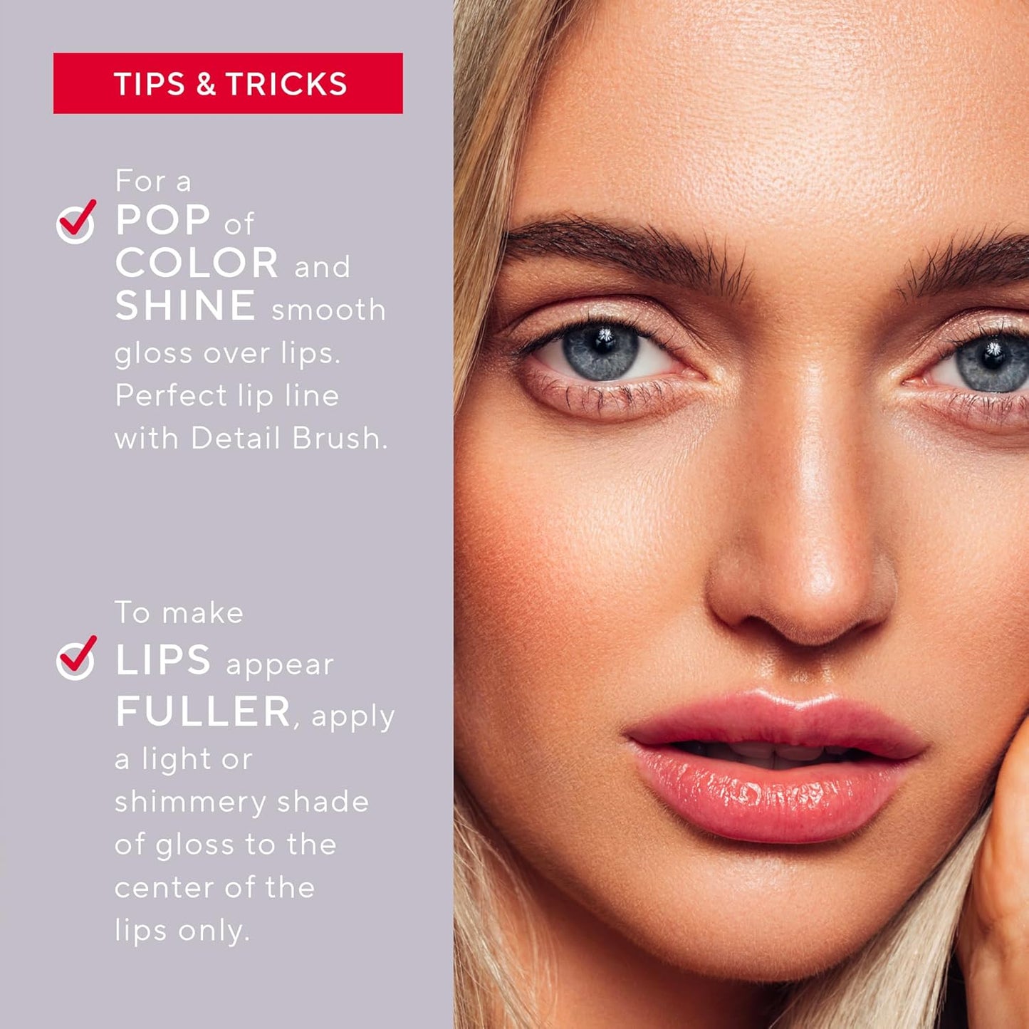 Mirabella Luxe Advanced Lip Gloss, Hydrating Non-Sticky High-Shine Lip Gloss for Women, Infused with Vitamin E & Jojoba Oil, Long-Lasting & Cruelty-Free - Vintage (Caramel)