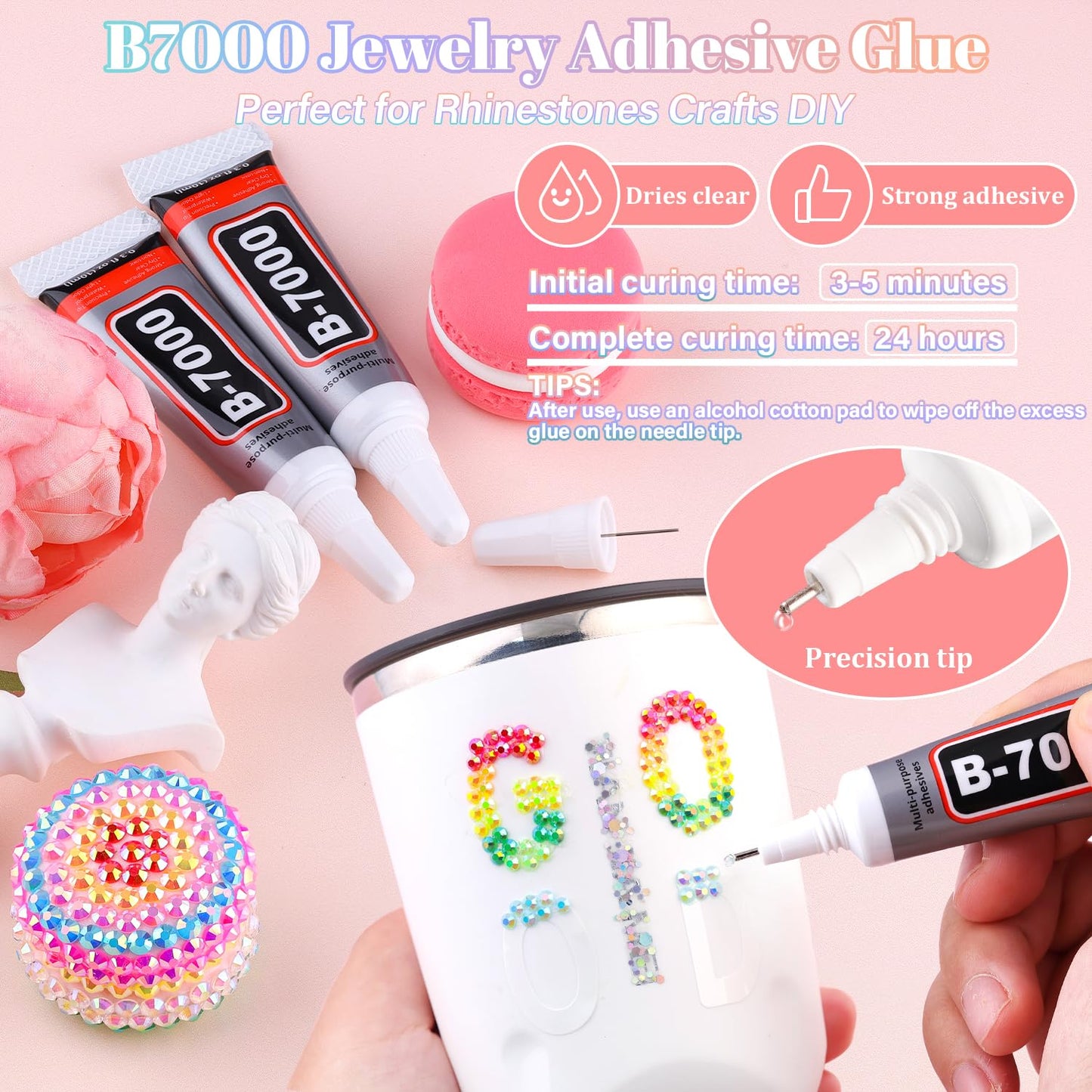 12600Pcs Resin Rhinestones for Bedazzling with B7000 Jewelry Glue, Colorful 4mm Non Hotfix Flatback Gems, Rhinestones for Crafting DIY Crafts Clothing Tumblers Mugs Shoes Fabric Decor Nail Art