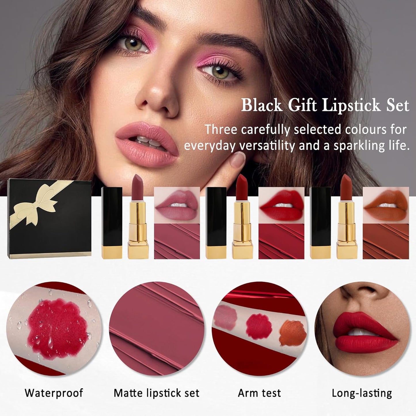 All In One Multipurpose Makeup Kit for Women,Travel Makeup Sets,Makeup Gift Full Kit,Includes Foundation Eyeshadow Palette Lipstick Mascara Eyeliner Blusher Cosmetic Brush Set with Makeup Bag-Set A