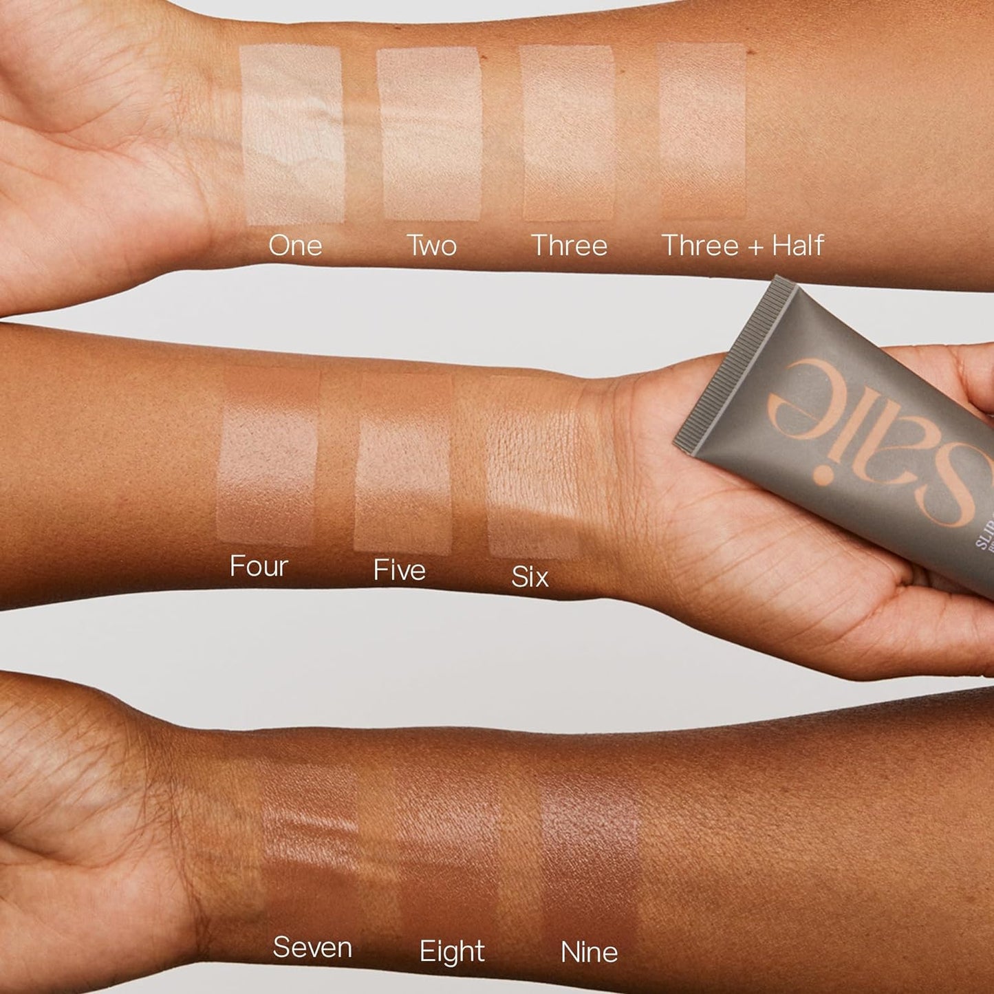 Saie Slip Tint SPF 35 Tinted Moisturizer - Light Coverage Moisturizer + Broad Spectrum Zinc Oxide Sunscreen with Hydrating Hyaluronic Acid - Shade Nine + Half (1.35 oz)