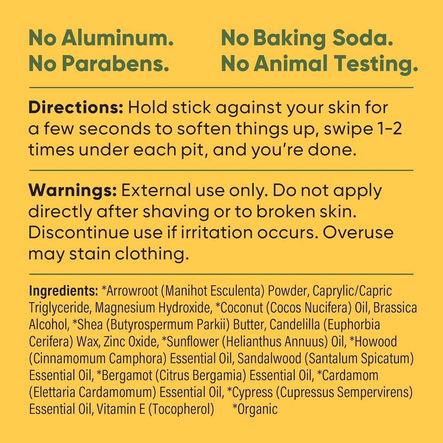 Pretty Frank Natural Aluminum-Free Deodorant Stick, Baking Soda-Free, Woodlands (1-Pack) | Sensitive Skin Friendly, Effective Odor Control for Women & Men, Organic Ingredients and Essential Oils