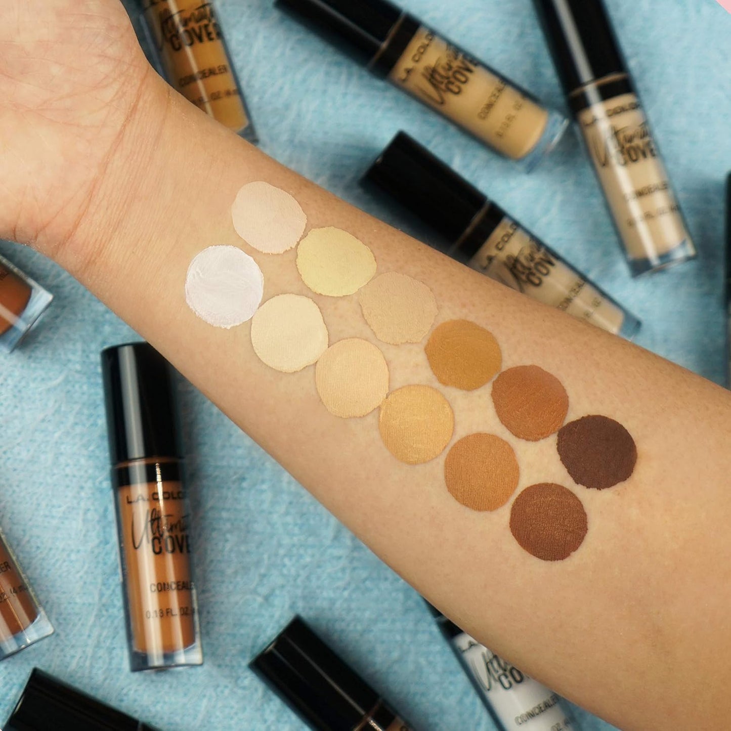 L.A. COLORS Ultimate Cover Concealer- Sheer White Corrector, 0.13 Fl Ounce