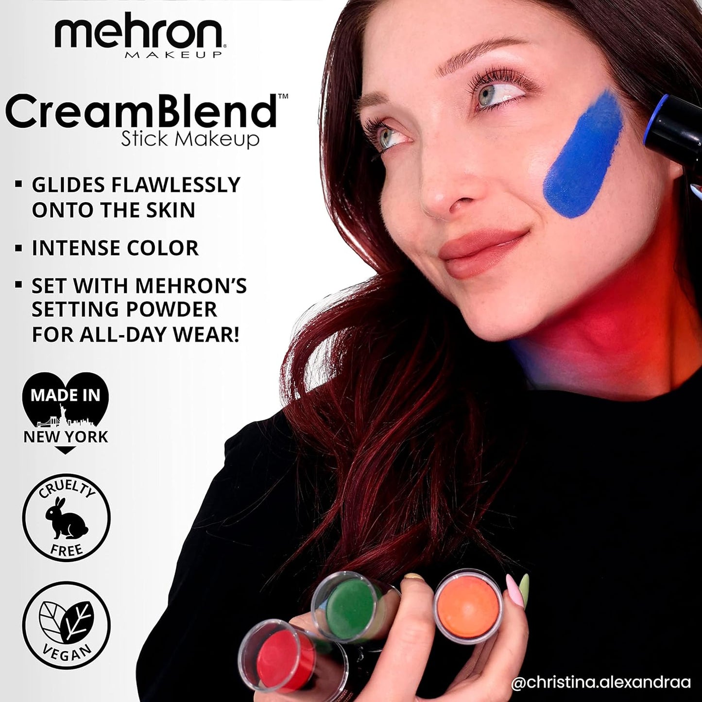 Mehron Makeup CreamBlend Stick - Body Paint (.75 oz) (PURPLE)