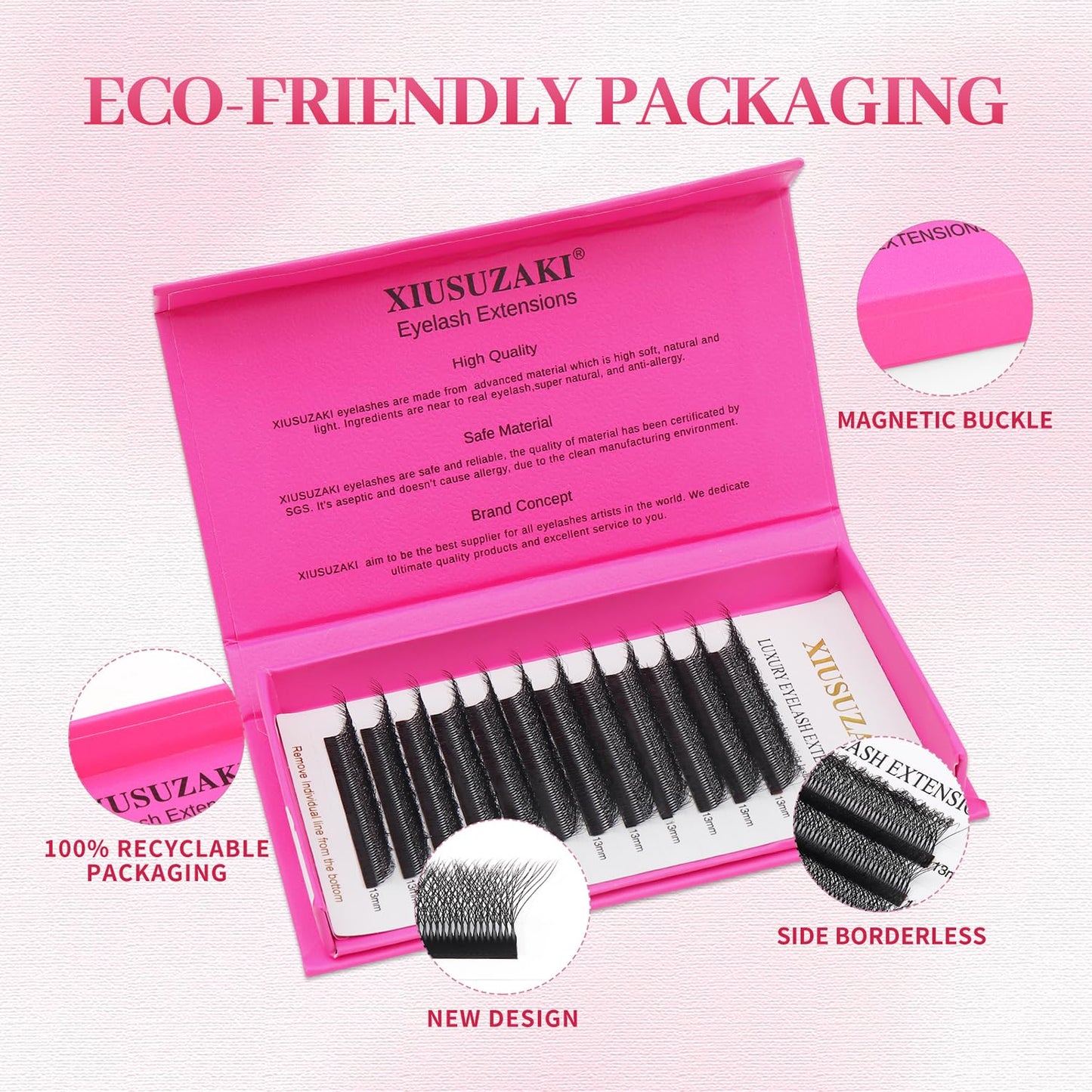 W Lash Extensions Supplies 8D Eyelash Extensions W Shape 0.07mm Thickness D Curl 15mm Premade Fans Easy Fan Lashes Volume Matte Black 12 Rows Crisscross Eye Lashes(W-8D-0.07-D,15mm)